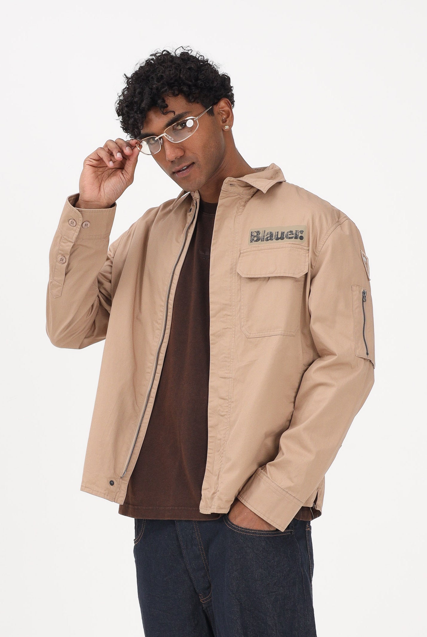 BLAUER Giacca a vento LAMBERT beige da uomo 26SBLUS04360-007499 327 BLAUER