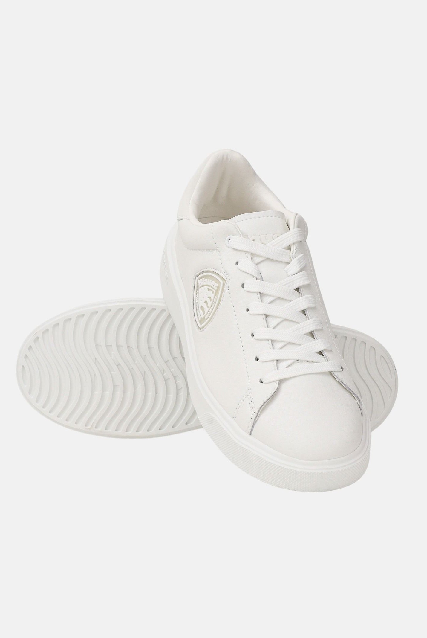 BLAUER Sneakers bianche da uomo con logo S6BUCK07-LEA WH BLAUER