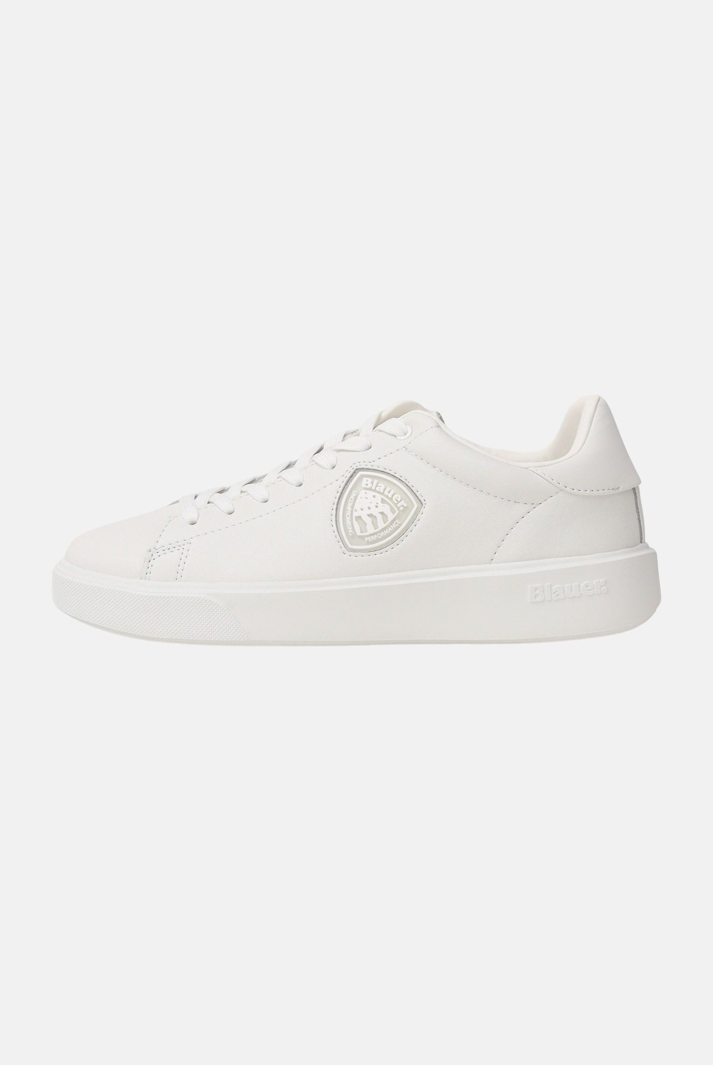BLAUER Sneakers bianche da uomo con logo S6BUCK07-LEA WH BLAUER