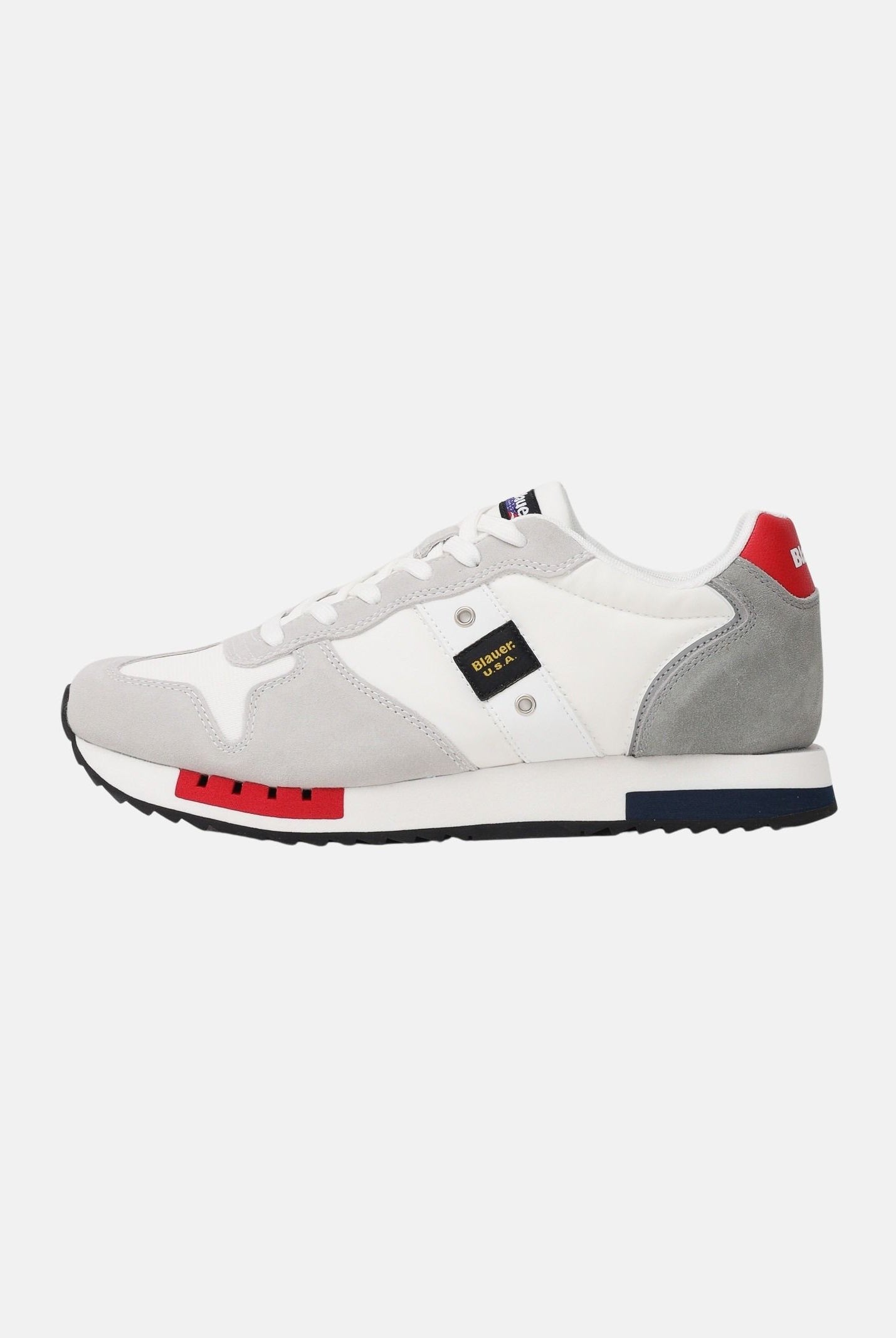 BLAUER Sneakers bianche e grigie da uomo con logo S6QUEENS01-MES WR BLAUER