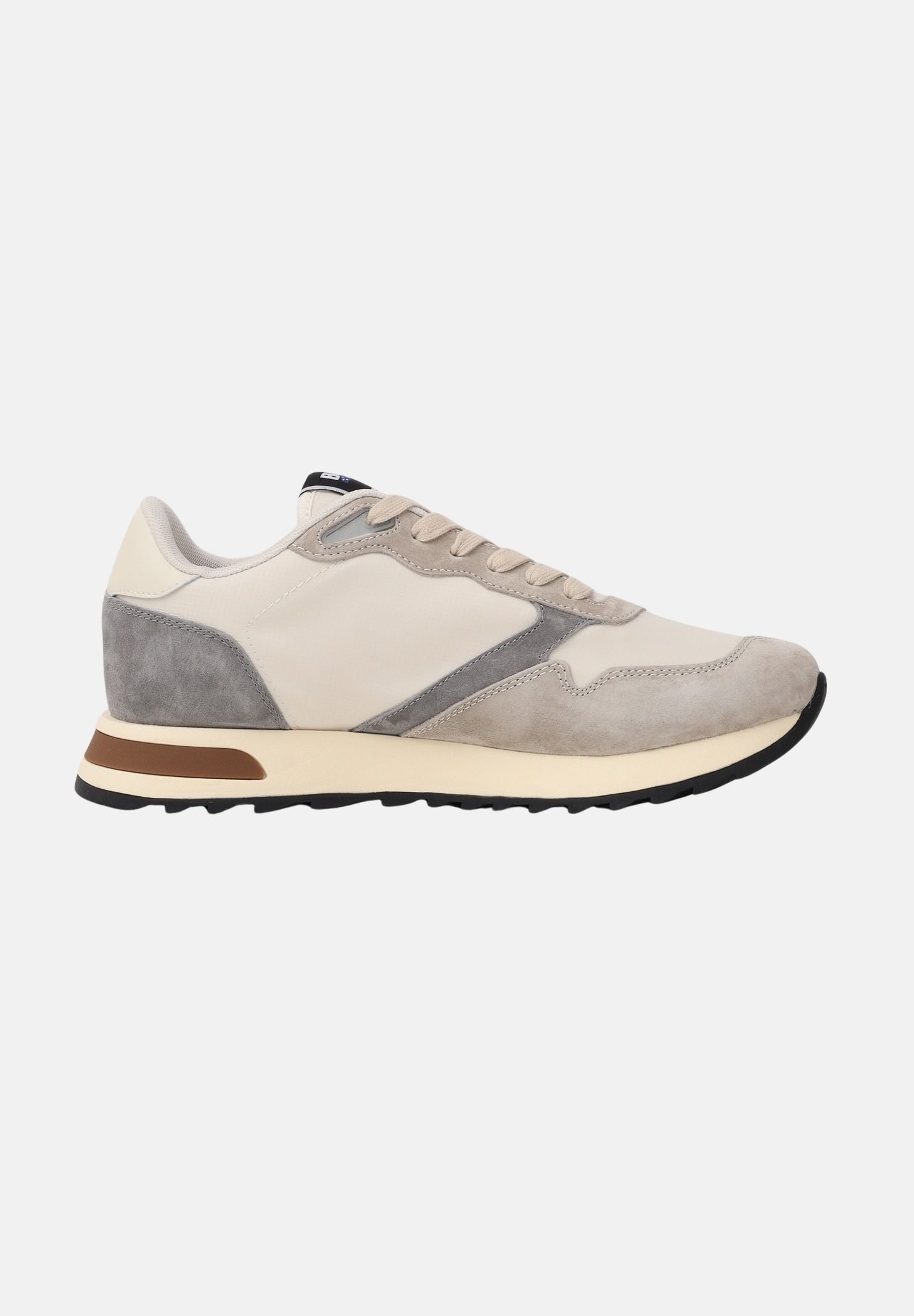 BLAUER Sneakers panna e grigie da uomo con logo S6RYDER01-NYS CRGR BLAUER