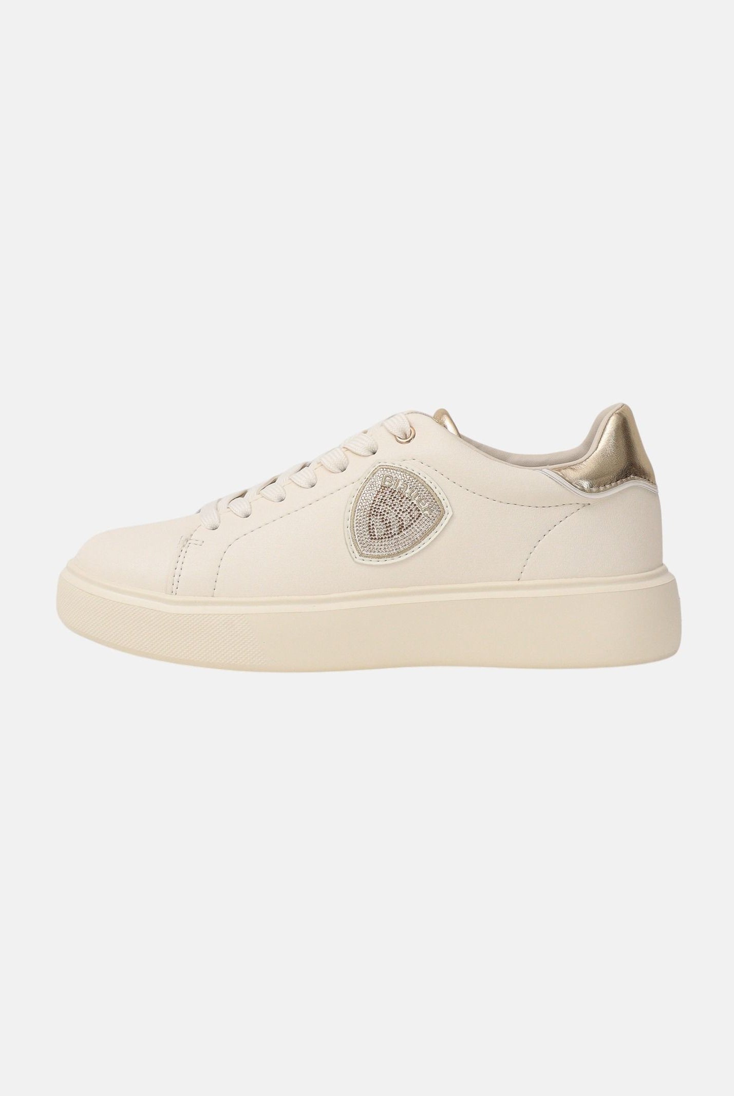 BLAUER Sneakers panna e oro da donna con logo S6VENUS01-LEM CRPL BLAUER
