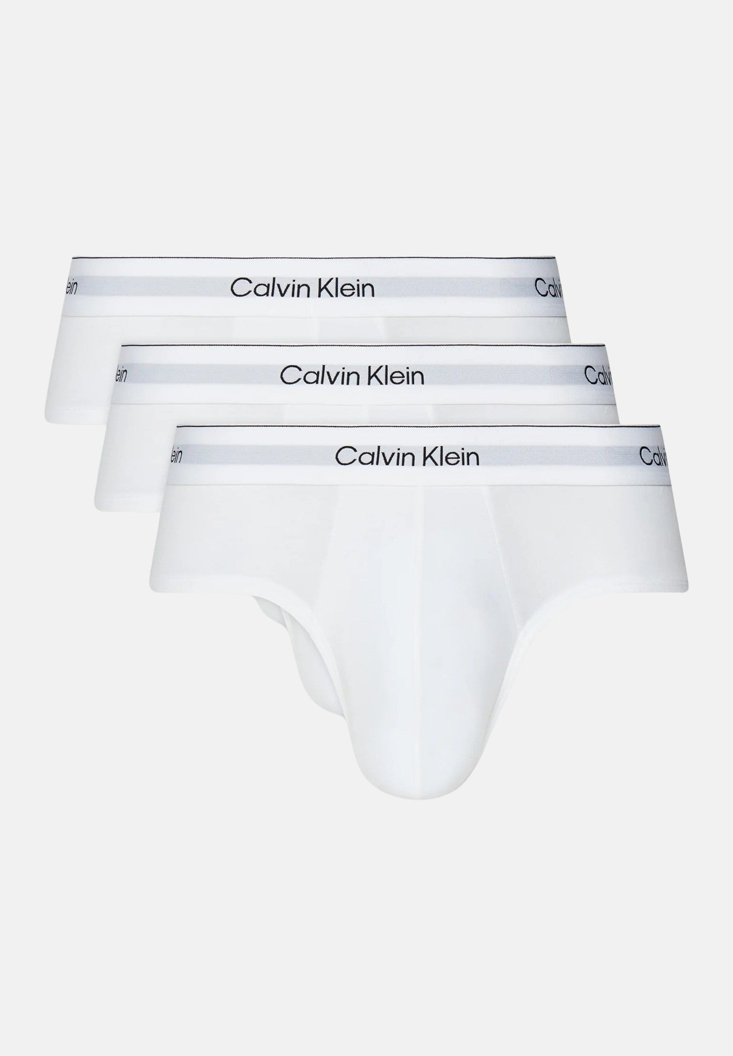 CALVIN KLEIN Slip (3 paia) bianchi da uomo con logo LV00NB4388 100 CALVIN KLEIN