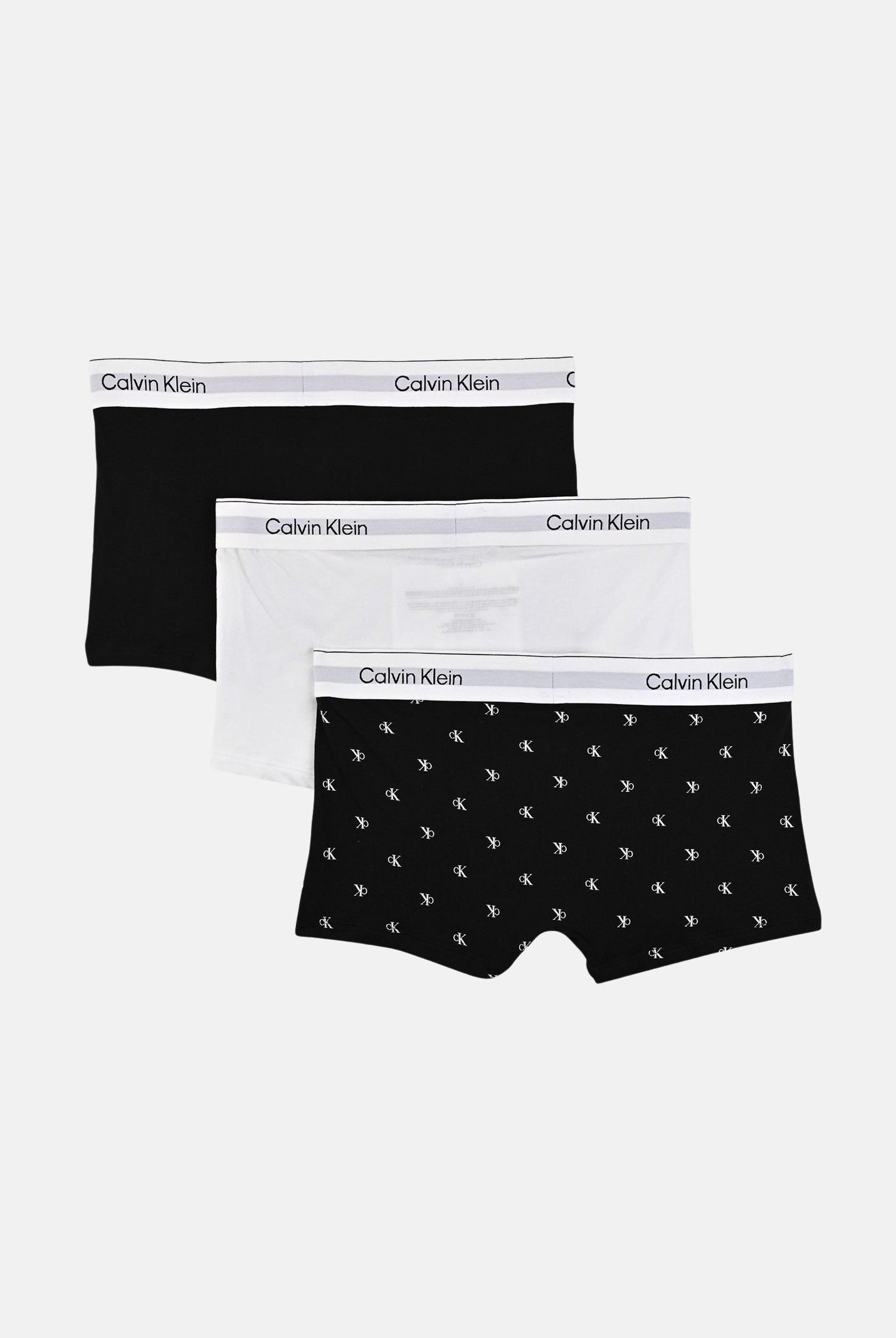 CALVIN KLEIN Boxer (3px) neri e bianchi da uomo LV00NB4389 3TH CALVIN KLEIN