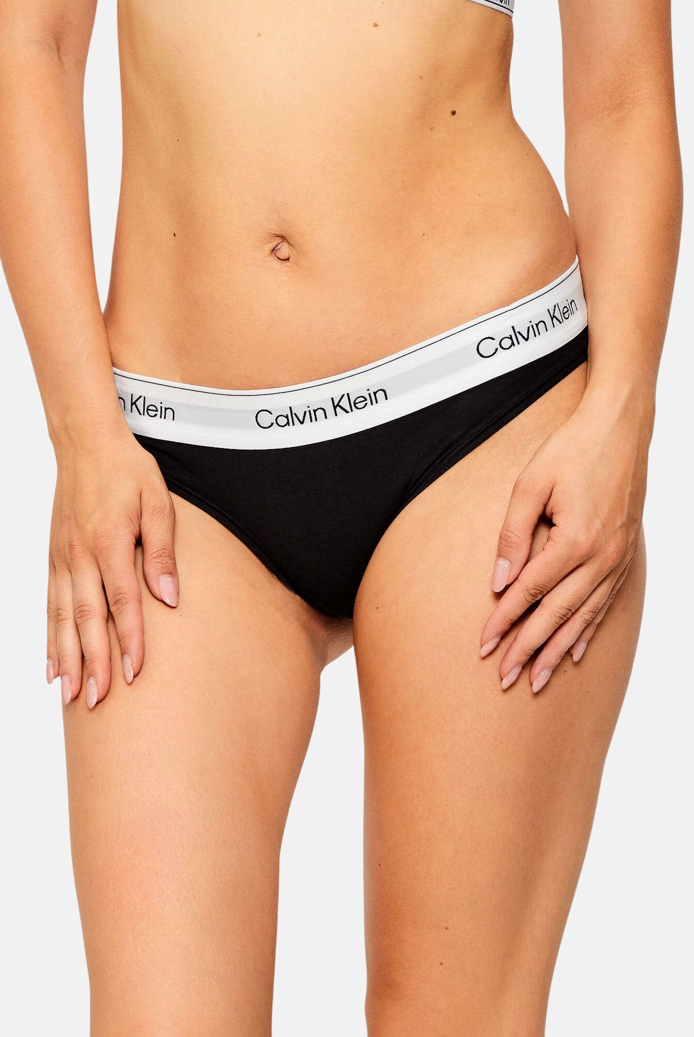 CALVIN KLEIN Slip nero da donna con fascia elastica logata LV00QF8522 UB1 CALVIN KLEIN