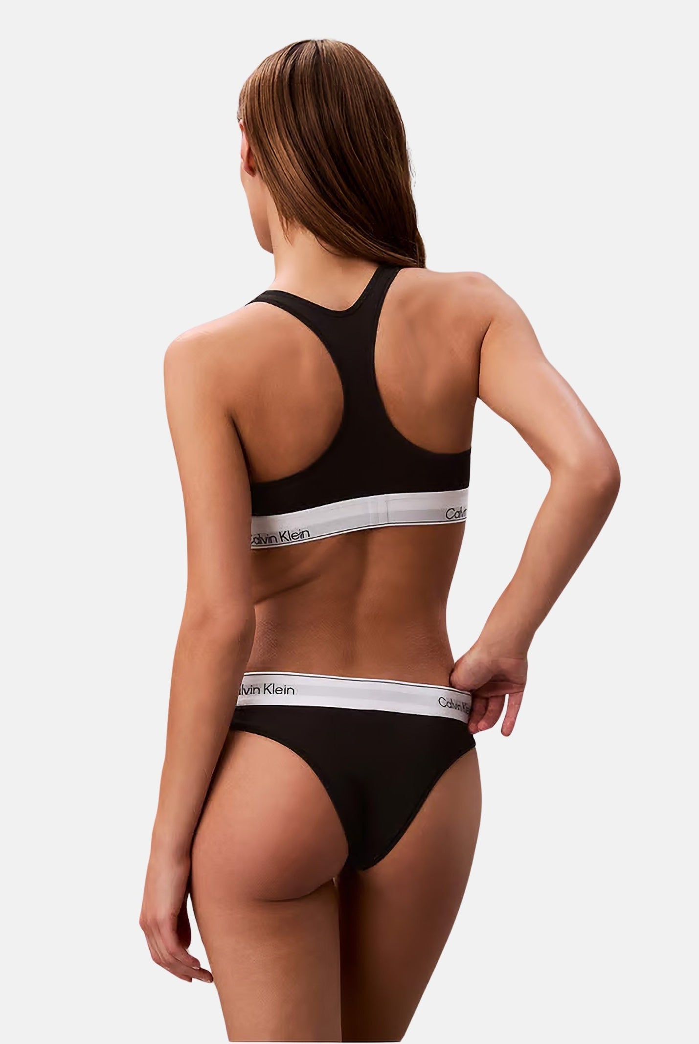 CALVIN KLEIN Slip nero da donna con fascia elastica logata LV00QF8522 UB1 CALVIN KLEIN