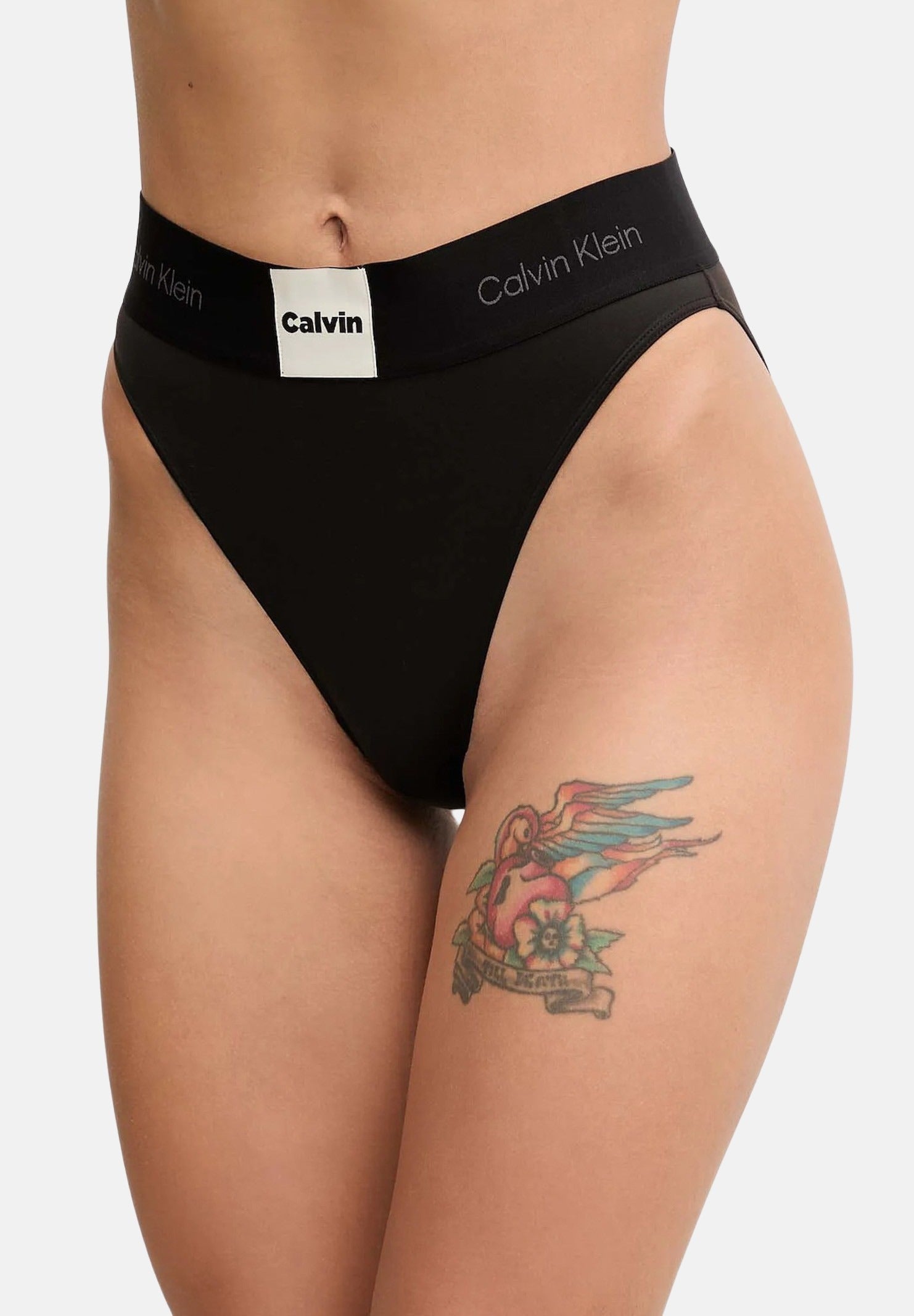 CALVIN KLEIN Slip HIGH WAIST GRAPHIC nera da donna LV00QF8611 UB1 CALVIN KLEIN