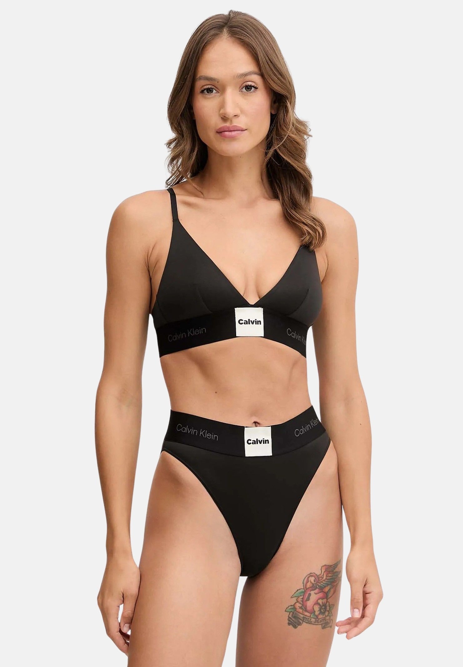 CALVIN KLEIN Slip HIGH WAIST GRAPHIC nera da donna LV00QF8611 UB1 CALVIN KLEIN