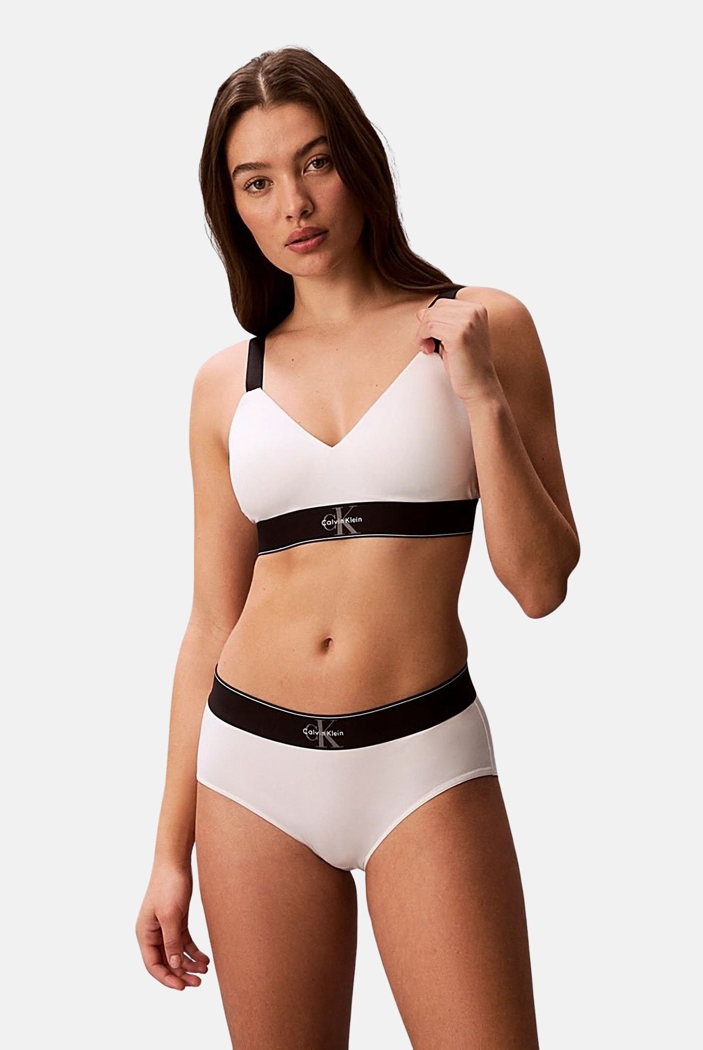 CALVIN KLEIN Bralette bianca da donna LV00QF8877 100 CALVIN KLEIN