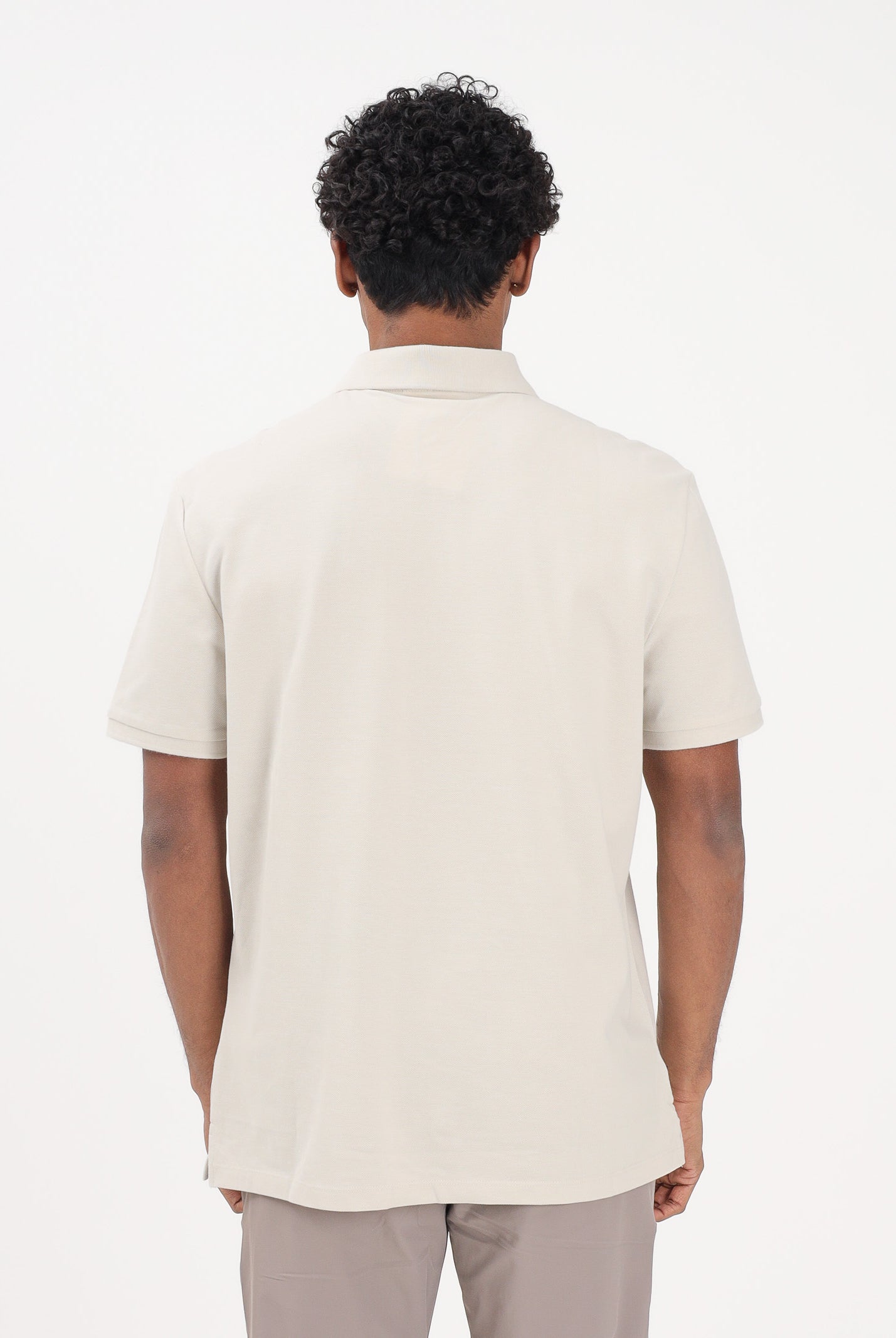 CALVIN KLEIN JEANS Polo a manica corta beige da uomo con logo LV040EM269 2JX CALVIN KLEIN JEANS