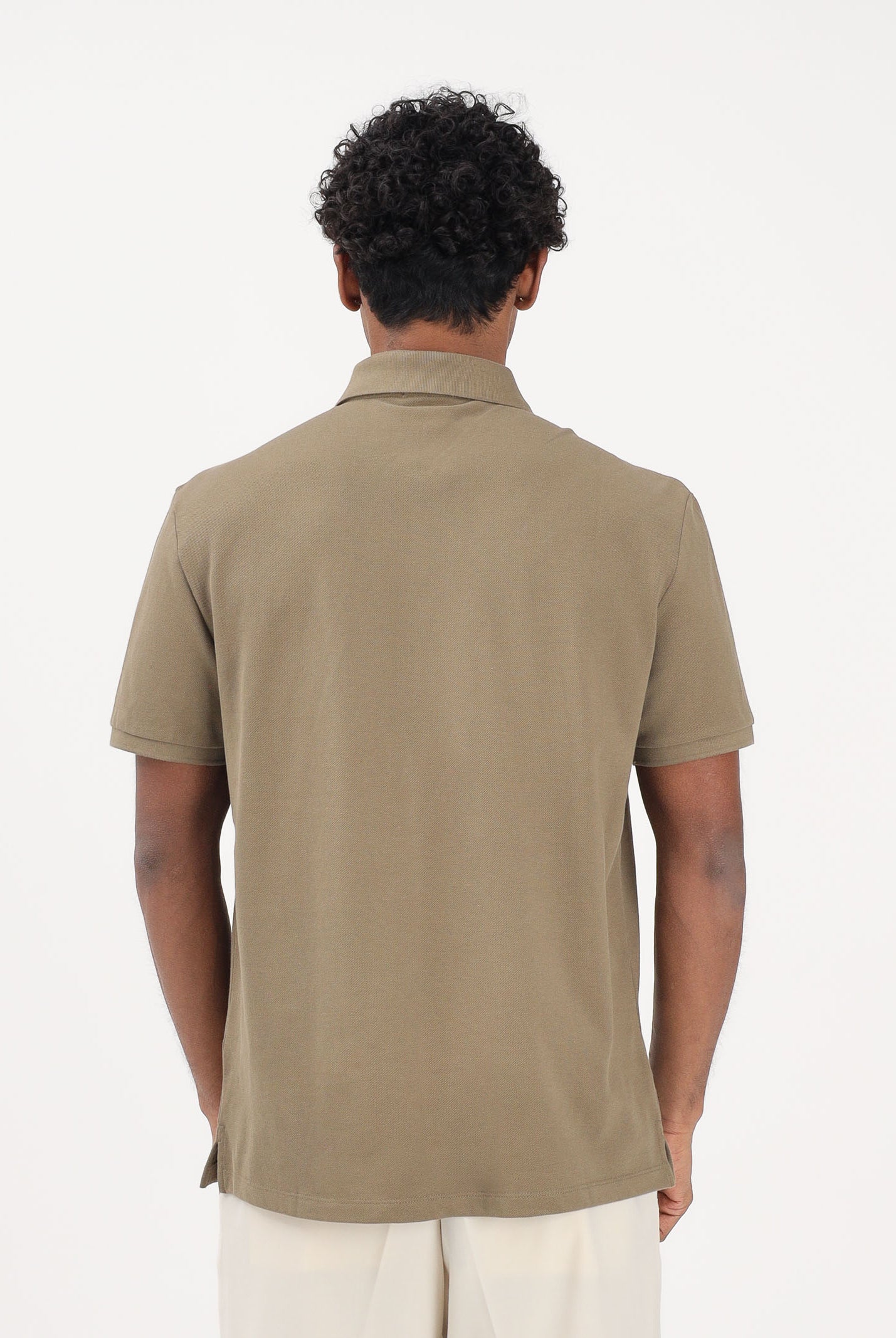 CALVIN KLEIN JEANS Polo a manica corta verde oliva da uomo con logo LV040EM269 VFB CALVIN KLEIN JEANS