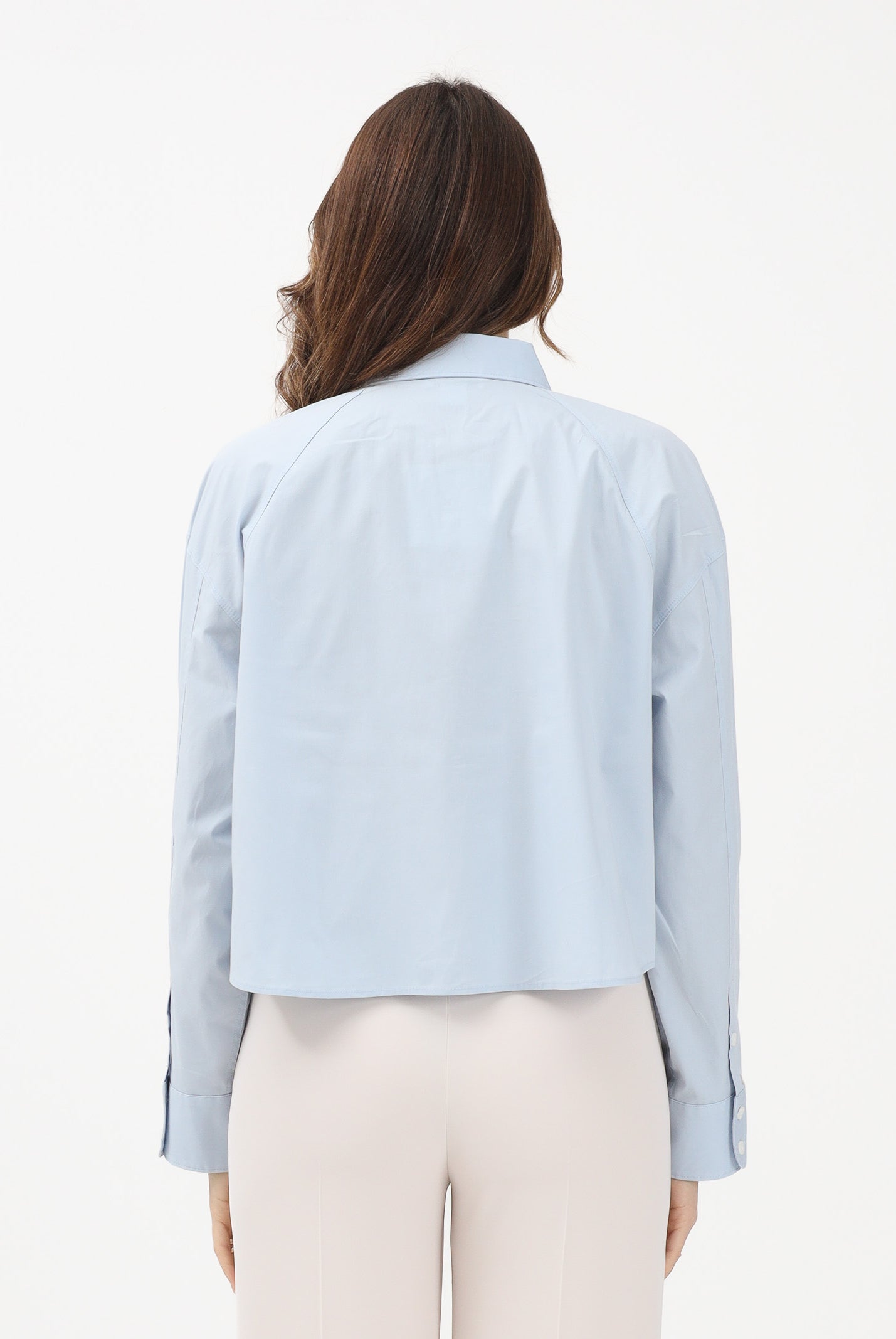 CALVIN KLEIN JEANS Camicia a manica lunga azzurra da donna LV047C141G24Q . CALVIN KLEIN JEANS
