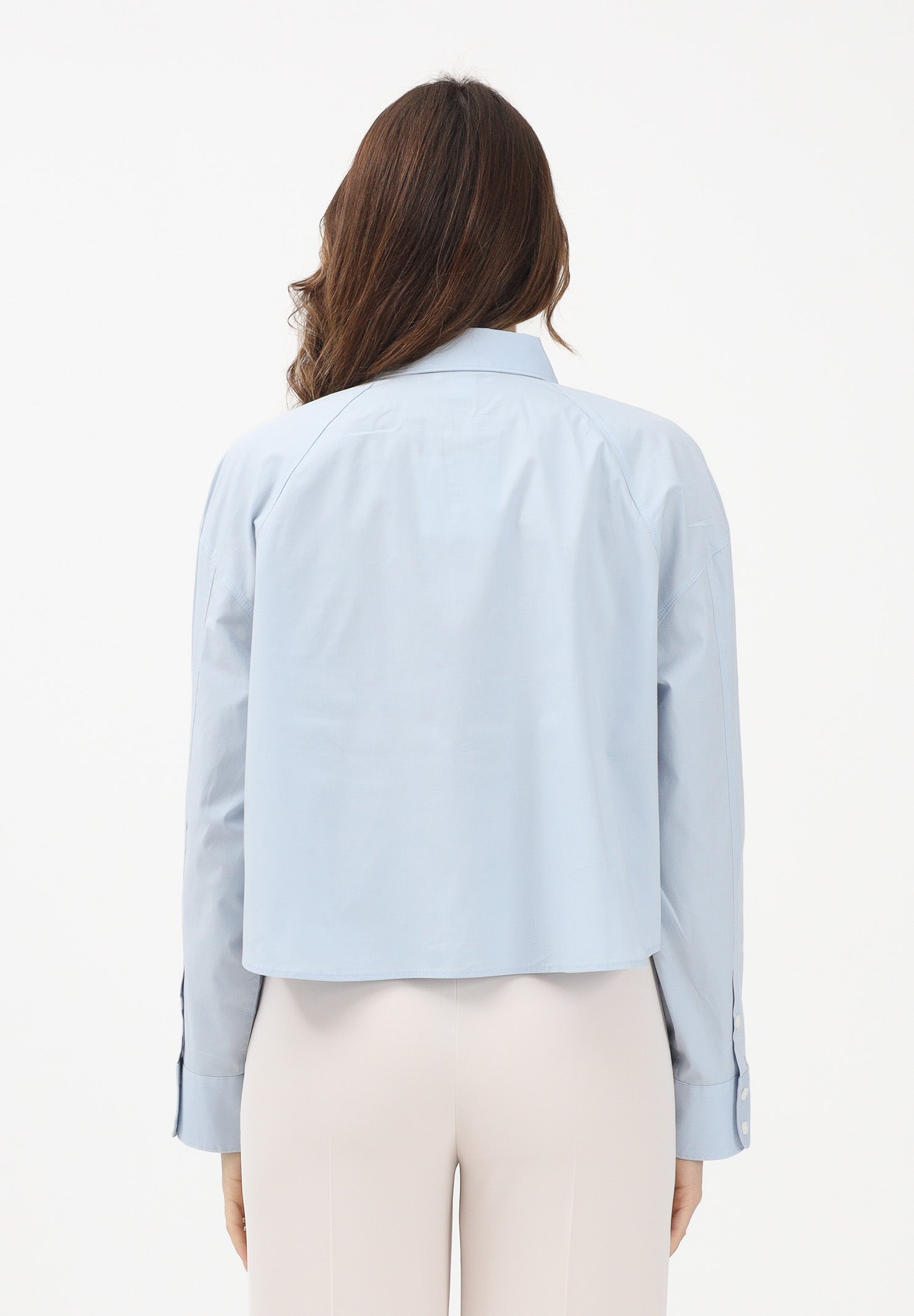 CALVIN KLEIN JEANS Camicia a manica lunga azzurra da donna LV047C141G24Q . CALVIN KLEIN JEANS
