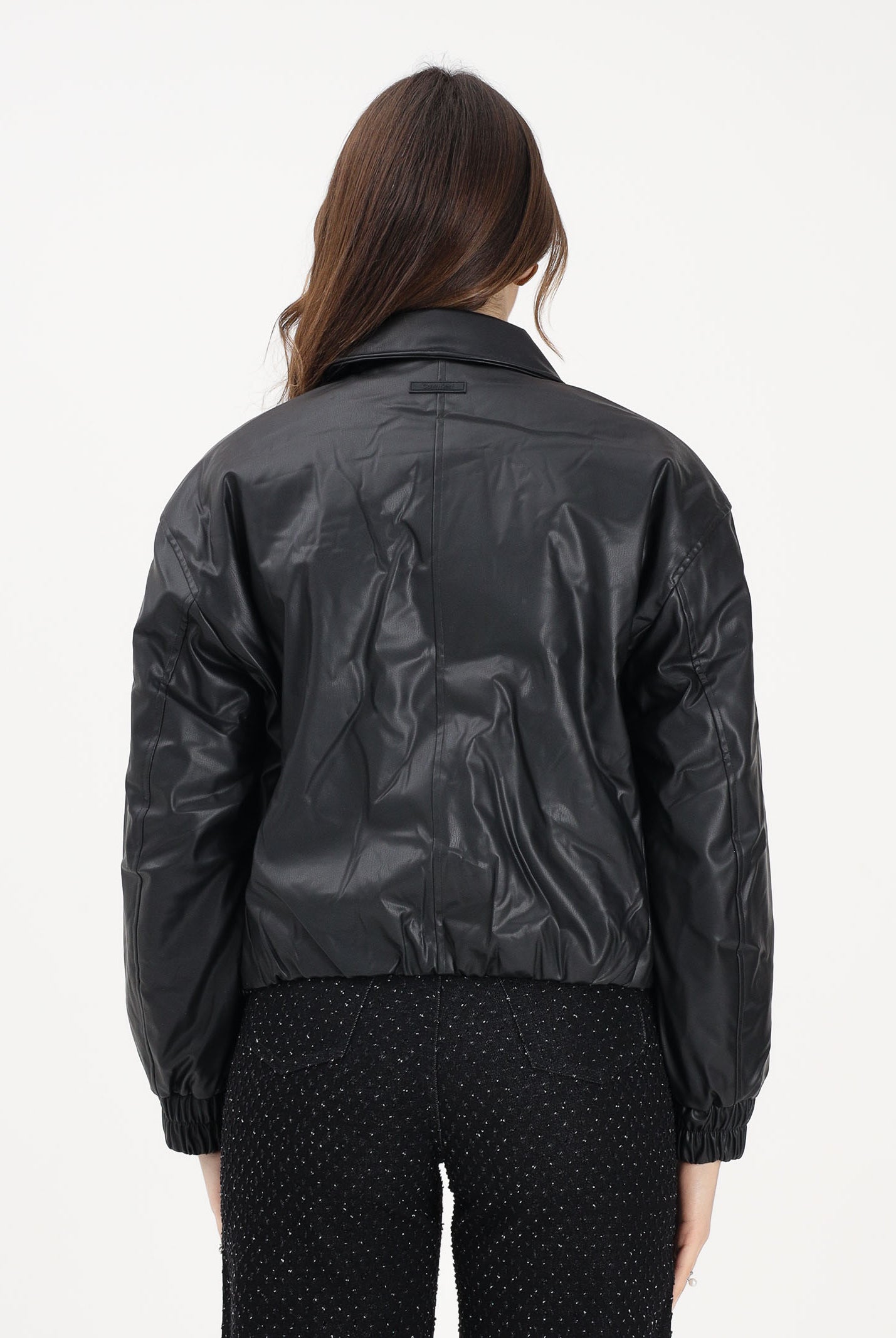 CALVIN KLEIN JEANS Giubbotto in ecopelle nero da donna LV047E507GUB1 . CALVIN KLEIN JEANS