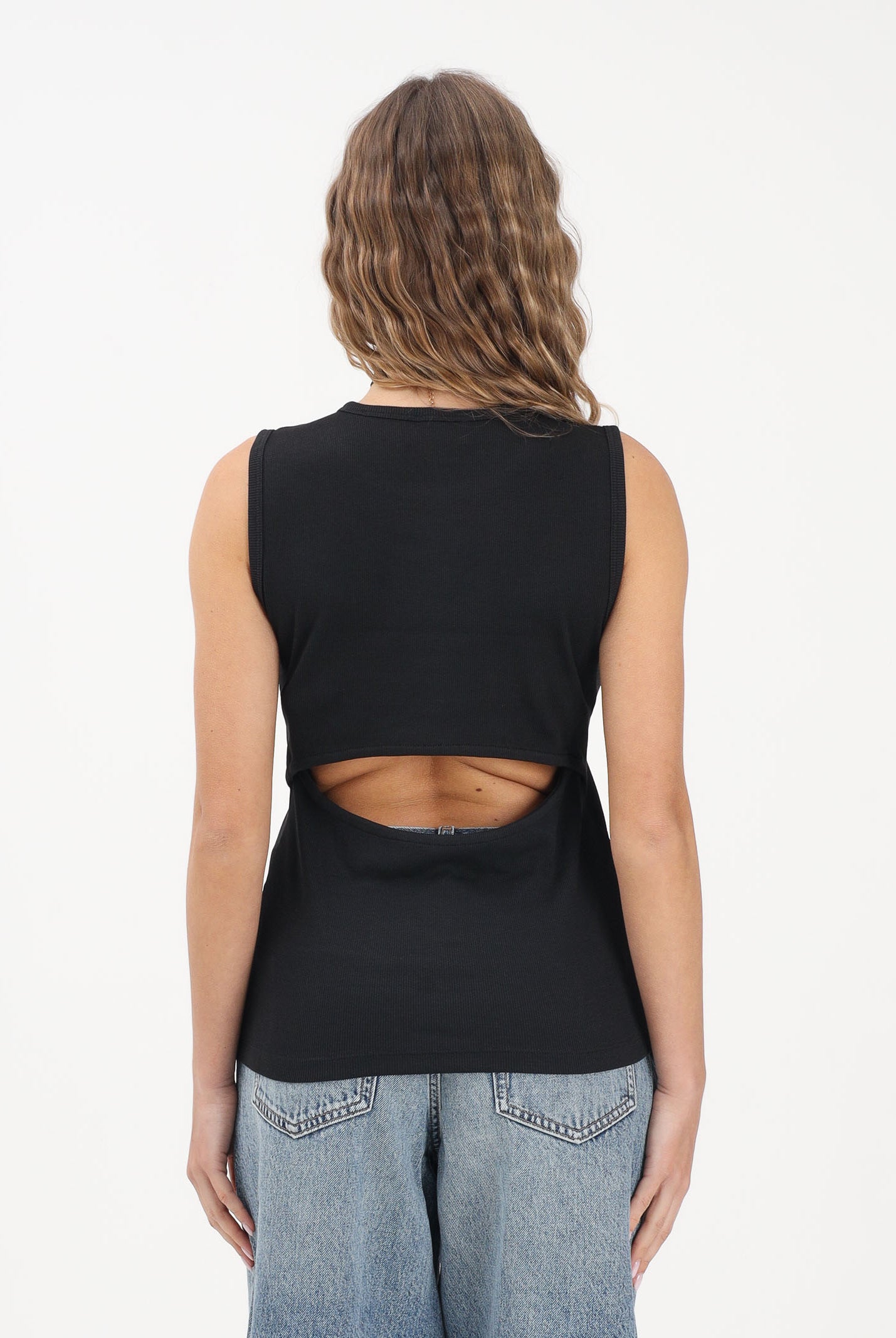 CALVIN KLEIN JEANS Canotta nera da donna con cut-out sulla schiena LV047F246G UB1 CALVIN KLEIN JEANS