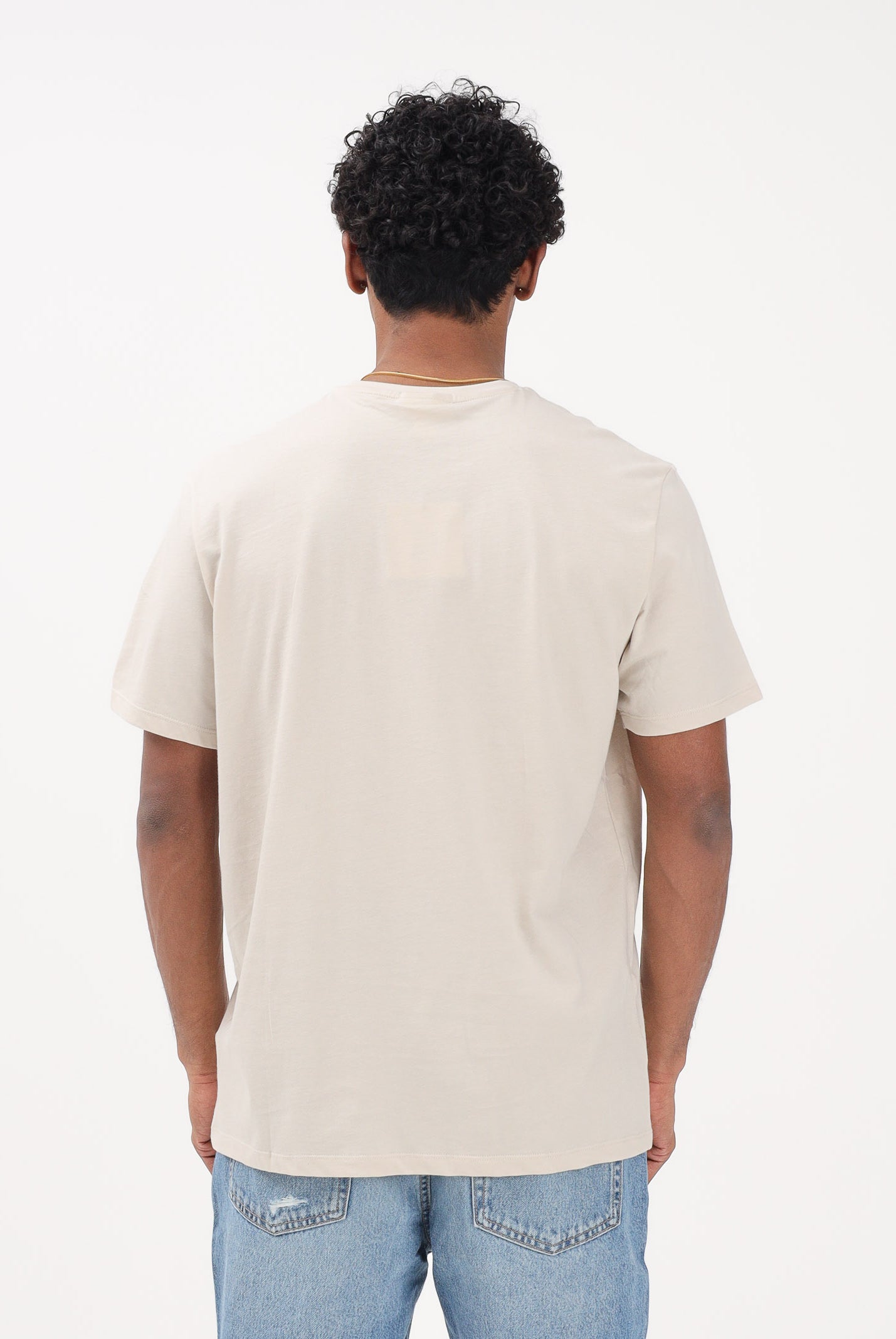 CALVIN KLEIN JEANS T-shirt a manica corta beige chiaro da uomo con stemma logo LV04RC272G 2JX CALVIN KLEIN JEANS