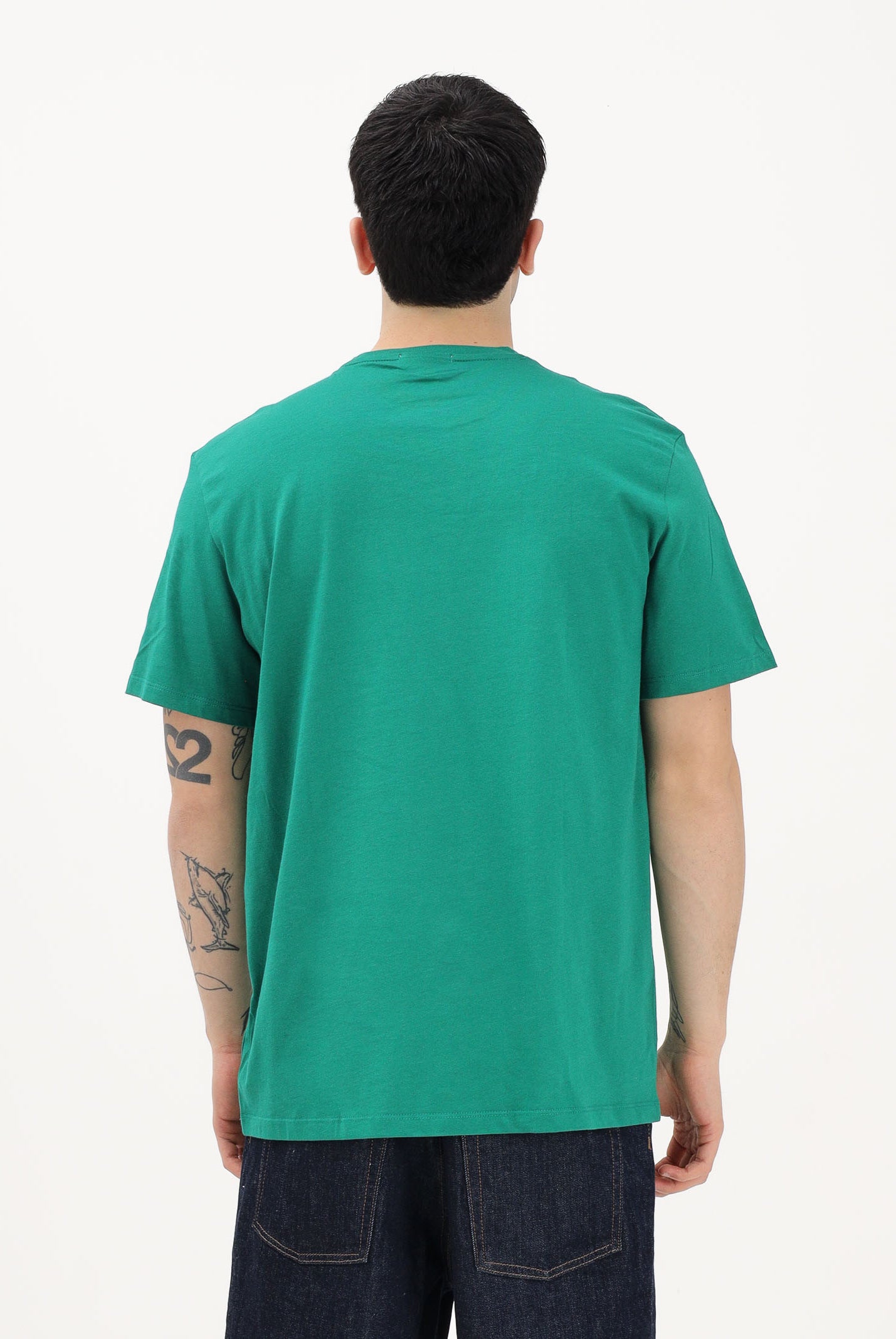 CALVIN KLEIN JEANS T-shirt a manica corta verde da uomo con stemma logo LV04RC272G L4G CALVIN KLEIN JEANS