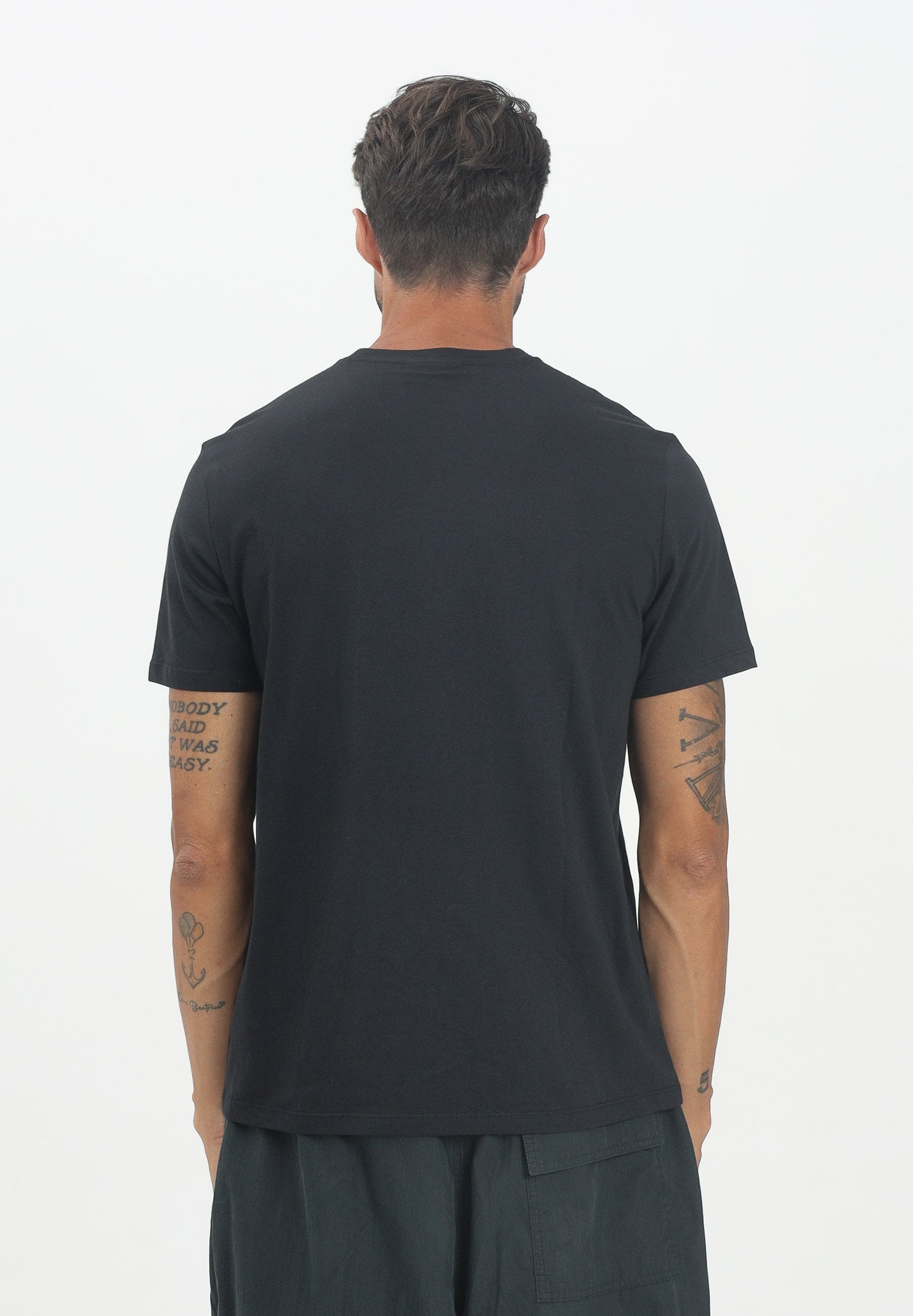 CALVIN KLEIN JEANS T-shirt a manica corta nera da uomo con stemma logo LV04RC272GUB1 . CALVIN KLEIN JEANS