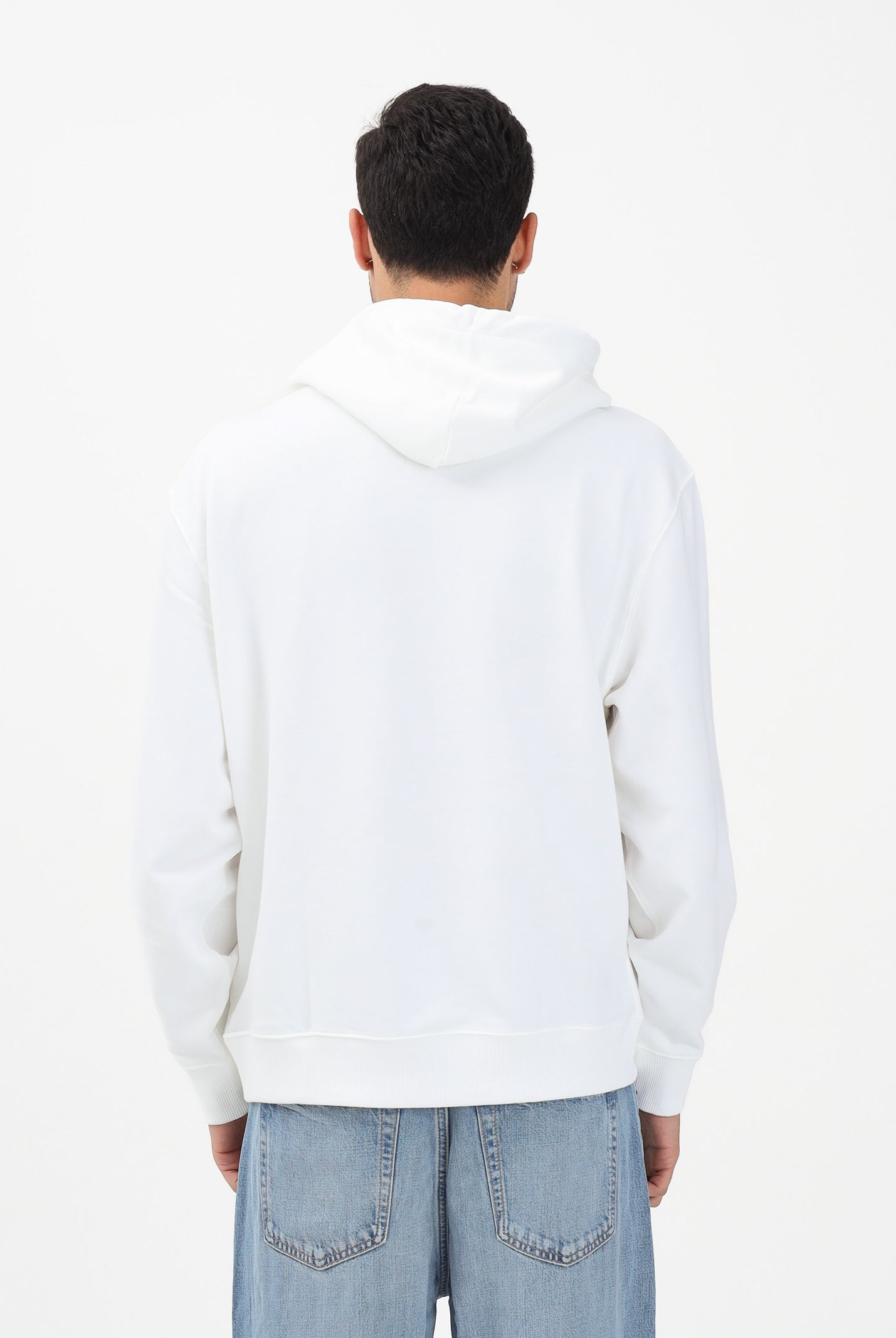 CALVIN KLEIN JEANS Felpa con cappuccio bianca da uomo con logo LV04RC274GYAF . CALVIN KLEIN JEANS
