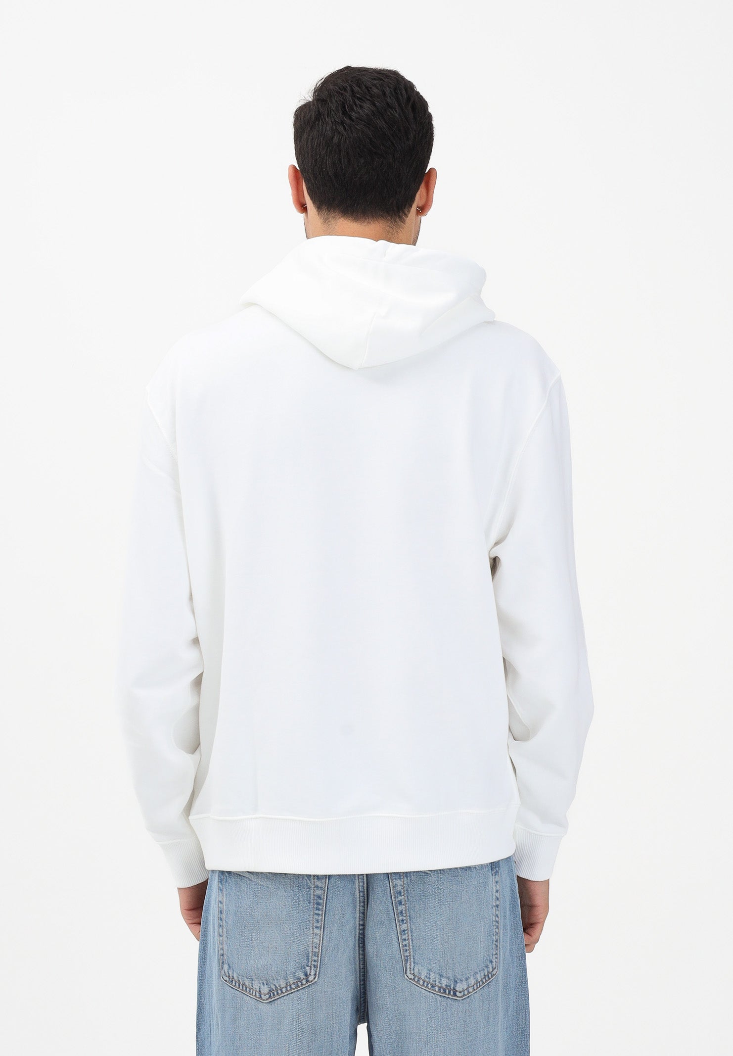CALVIN KLEIN JEANS Felpa con cappuccio bianca da uomo con logo LV04RC274GYAF . CALVIN KLEIN JEANS