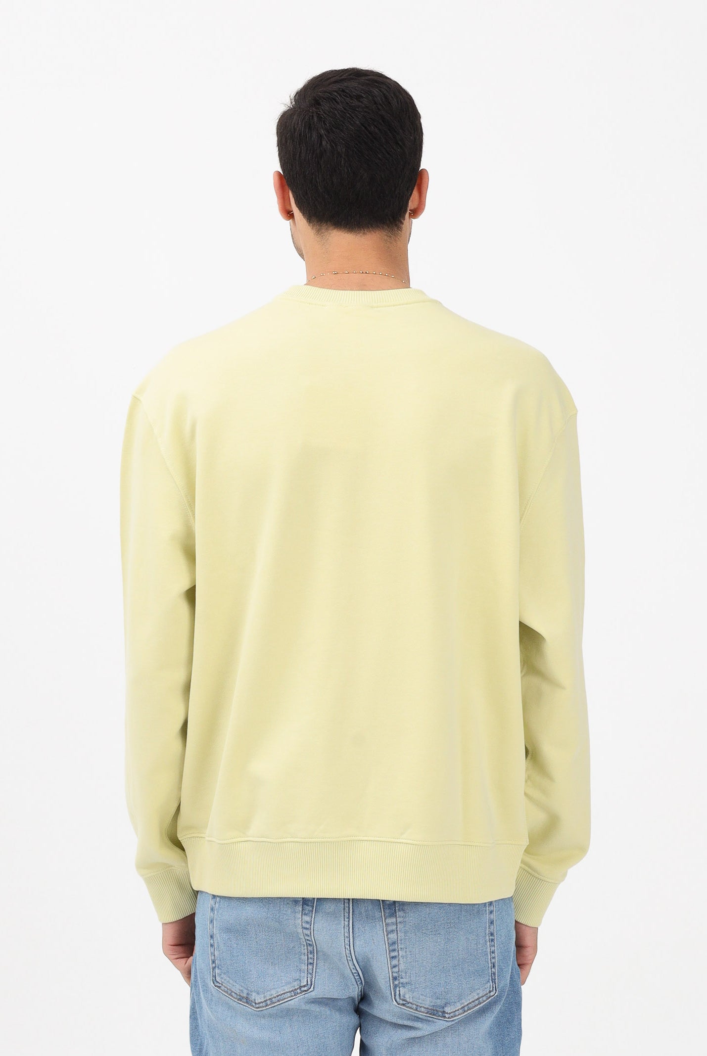 CALVIN KLEIN JEANS Felpa girocollo lime da uomo LV04RC296G2EZ . CALVIN KLEIN JEANS