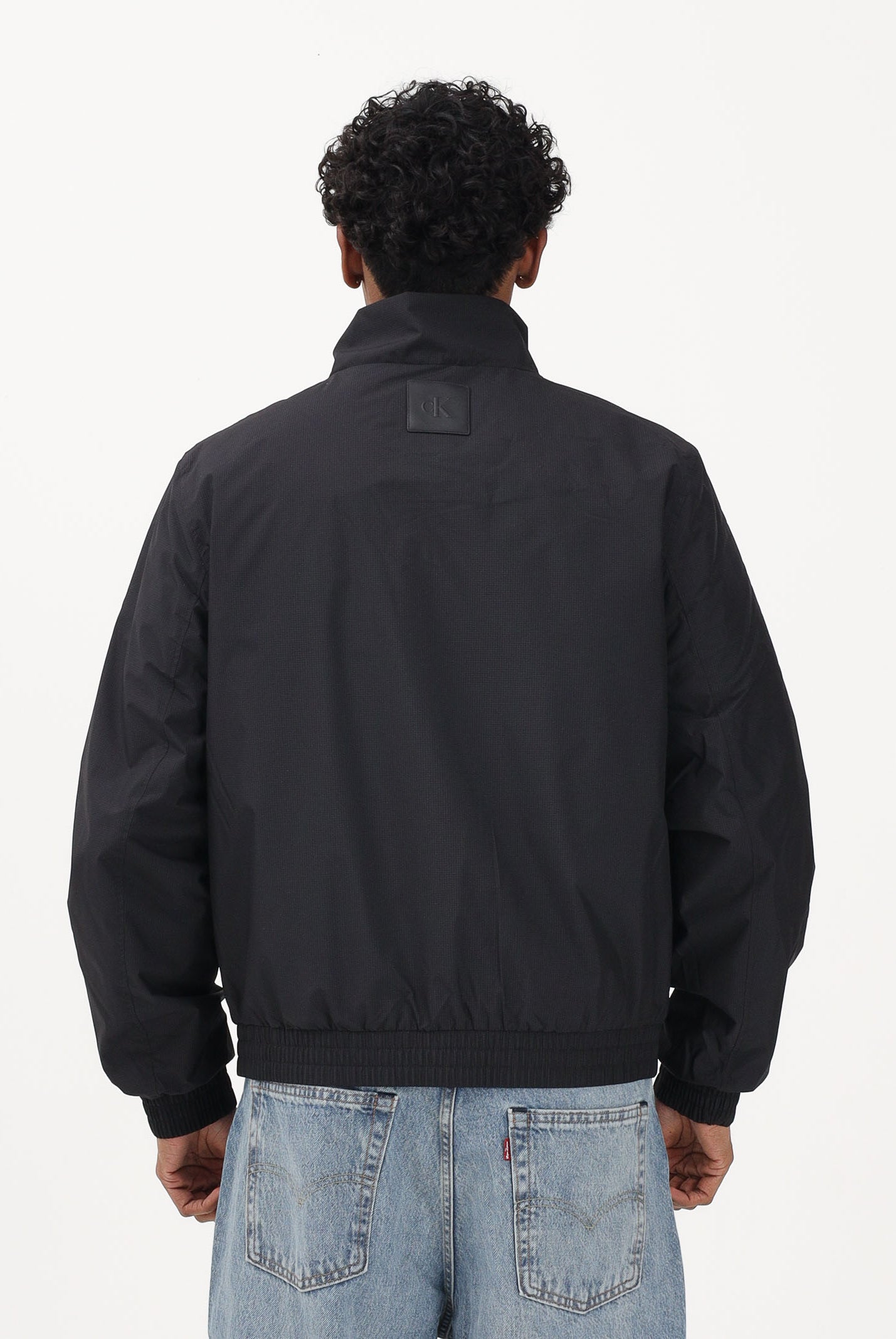 CALVIN KLEIN JEANS Giacca a vento Harrington nera da uomo LV04RE515GUB1 . CALVIN KLEIN JEANS