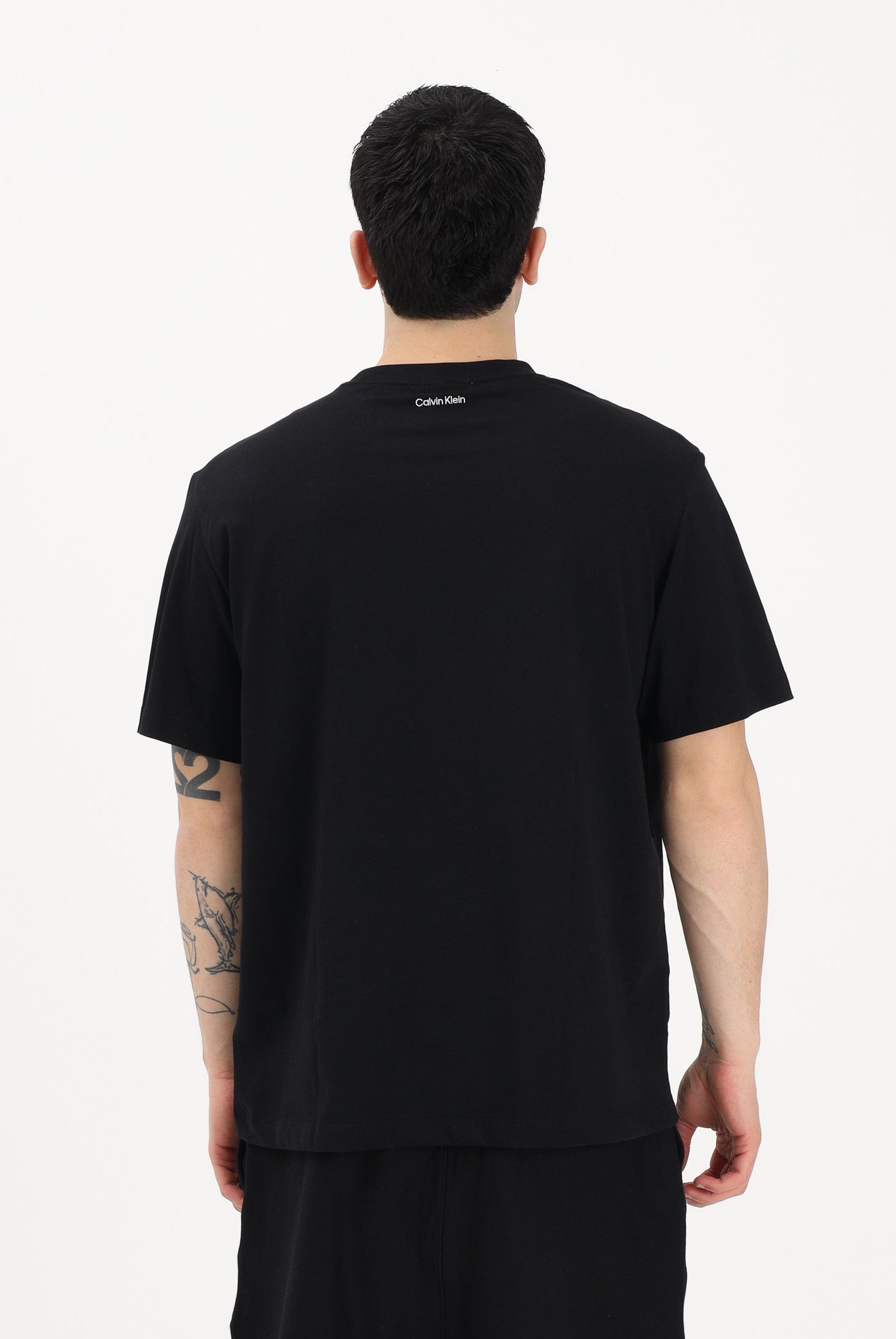 CALVIN KLEIN JEANS T-shirt a manica corta nera da uomo con logo LV04RF294G UB1 CALVIN KLEIN JEANS