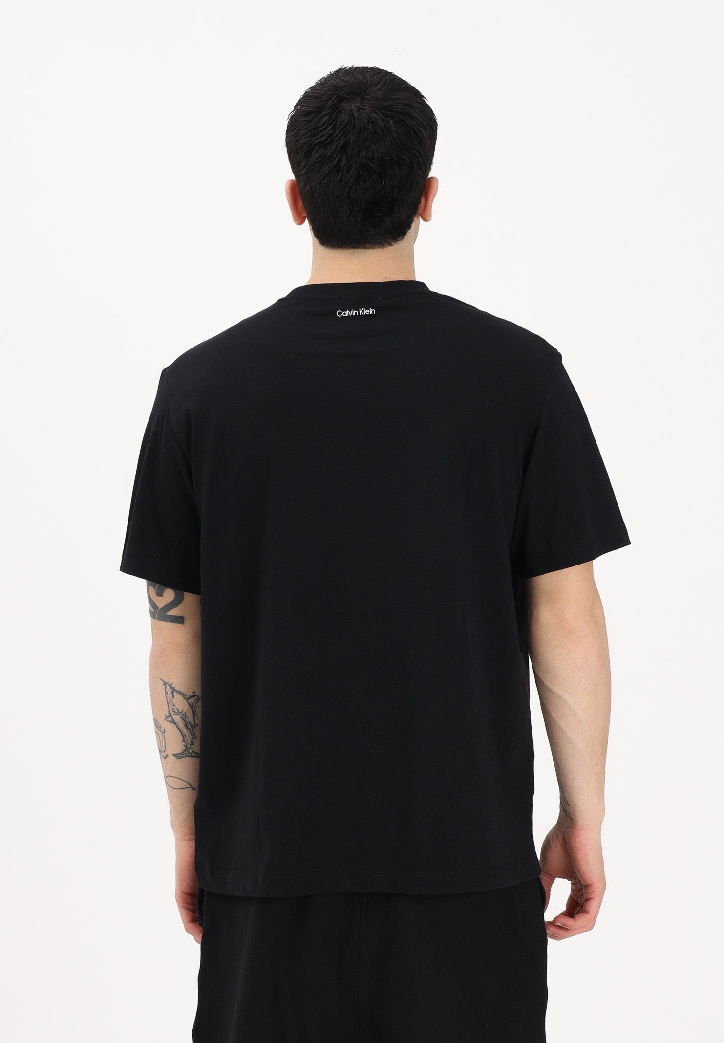 CALVIN KLEIN JEANS T-shirt a manica corta nera da uomo con logo LV04RF294G UB1 CALVIN KLEIN JEANS