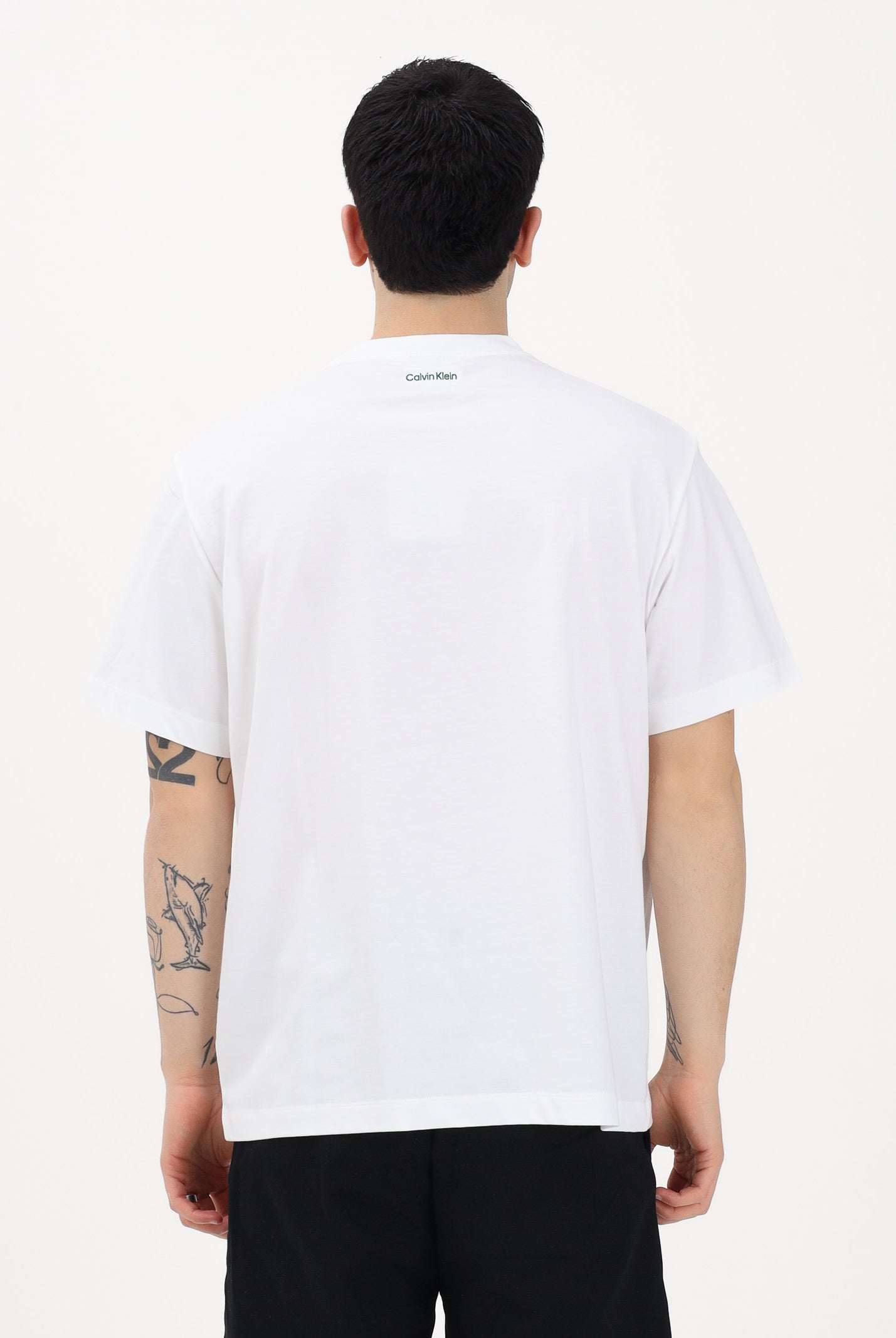 CALVIN KLEIN JEANS T-shirt a manica corta bianca da uomo con logo LV04RF294G YAF CALVIN KLEIN JEANS