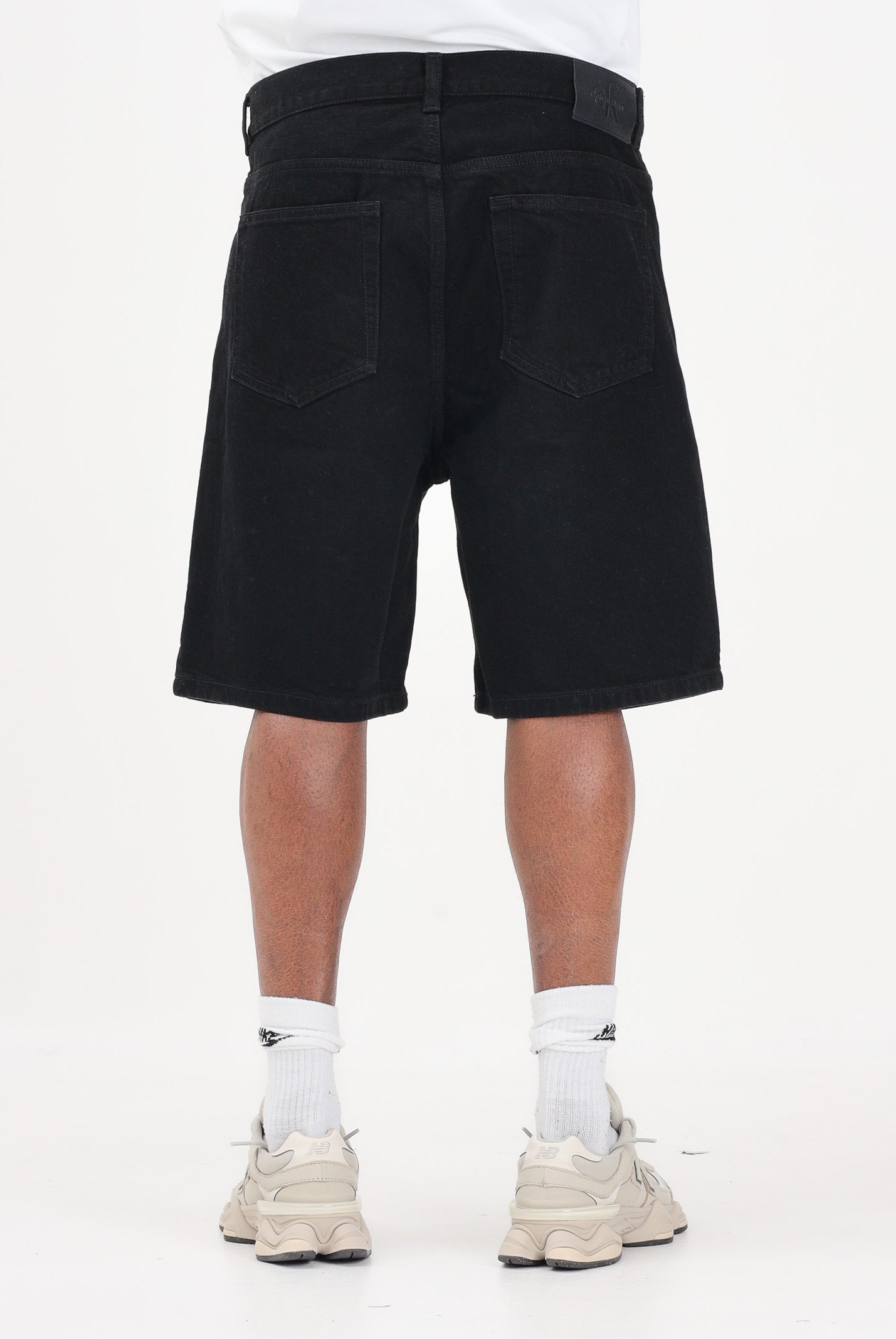CALVIN KLEIN JEANS Shorts in denim nero da uomo LV04RF794G JW4 CALVIN KLEIN JEANS