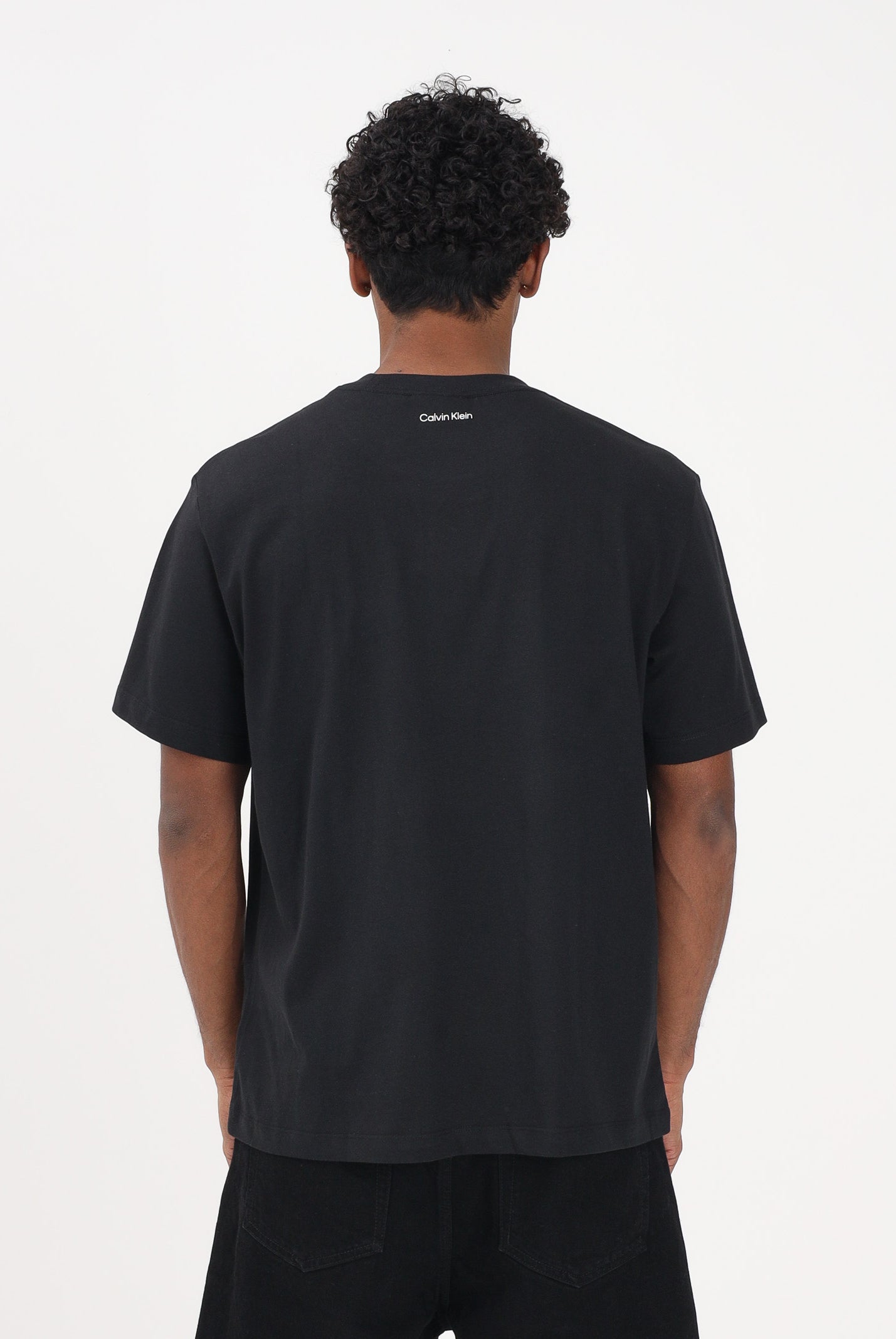 CALVIN KLEIN JEANS T-shirt a manica corta nera da uomo con logo LV04RF822G UB1 CALVIN KLEIN JEANS