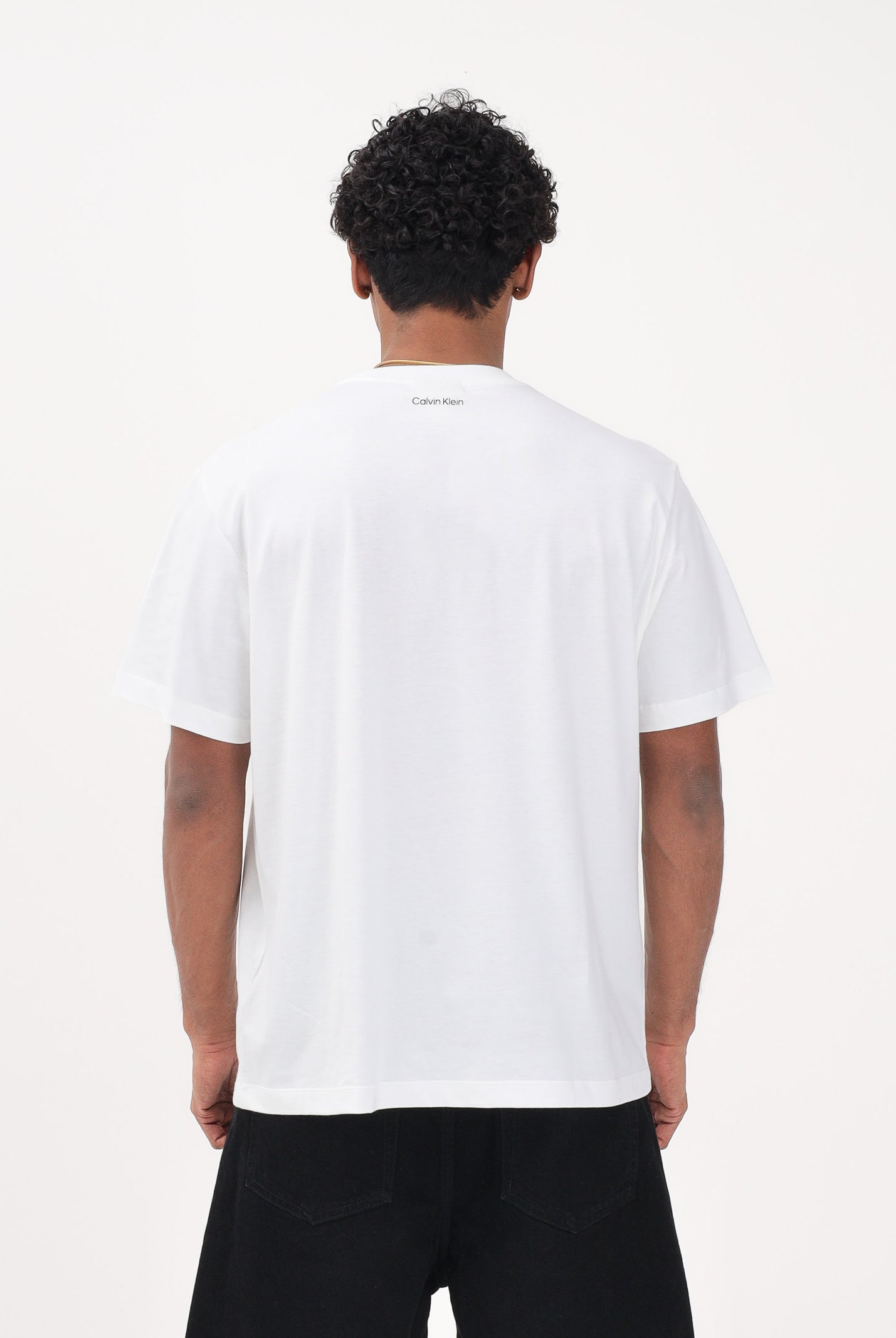 CALVIN KLEIN JEANS T-shirt a manica corta bianca da uomo con logo LV04RF822G YAF CALVIN KLEIN JEANS