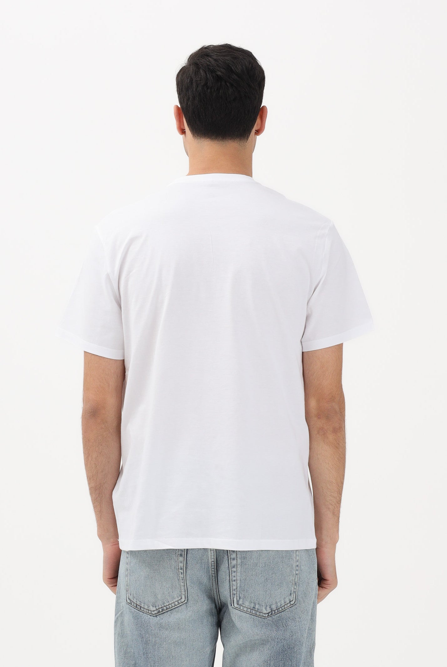 CALVIN KLEIN JEANS T-shirt a manica corta bianca da uomo con stampa logo LV14RE816GYAA . CALVIN KLEIN JEANS