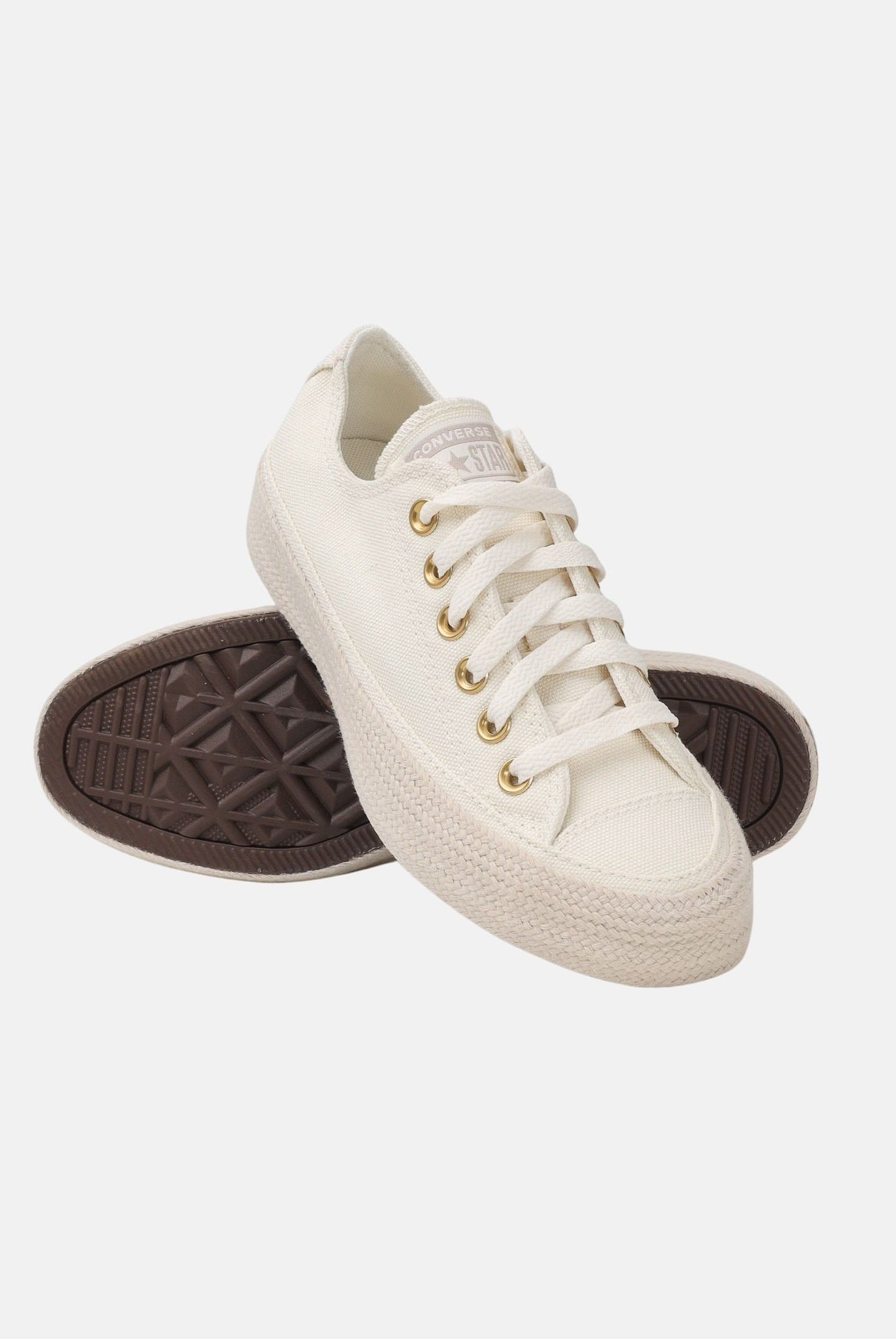 CONVERSE sneakers basse Chuck Taylor All Star Espadrille Egret/Papyrus/Gold beige off-white beige uomo donna A16925C . CONVERSE