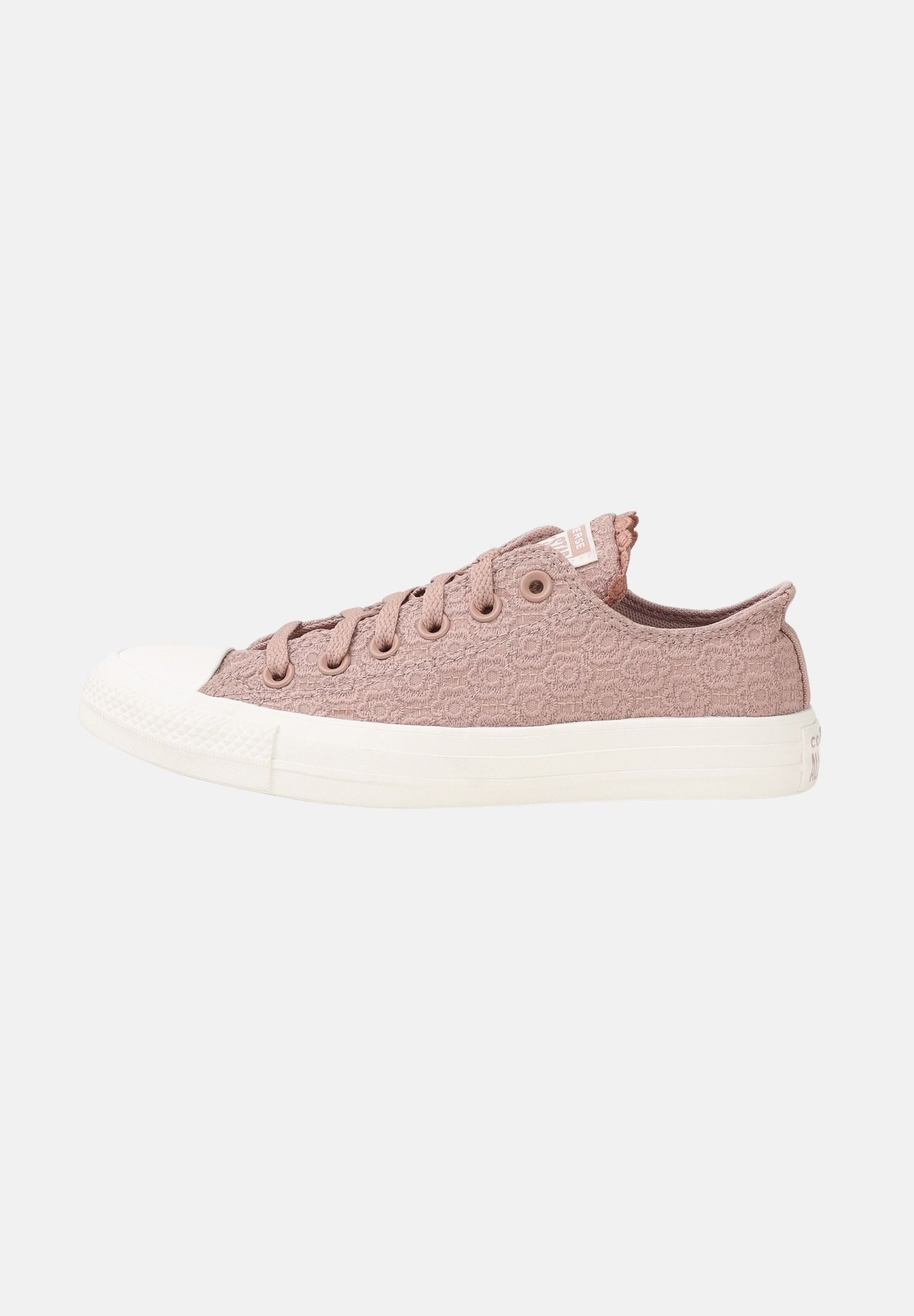 CONVERSE sneakers basse Chuck Taylor All Star Crochet Florals Brown-Cream marrone/crema donna. A17584C . CONVERSE