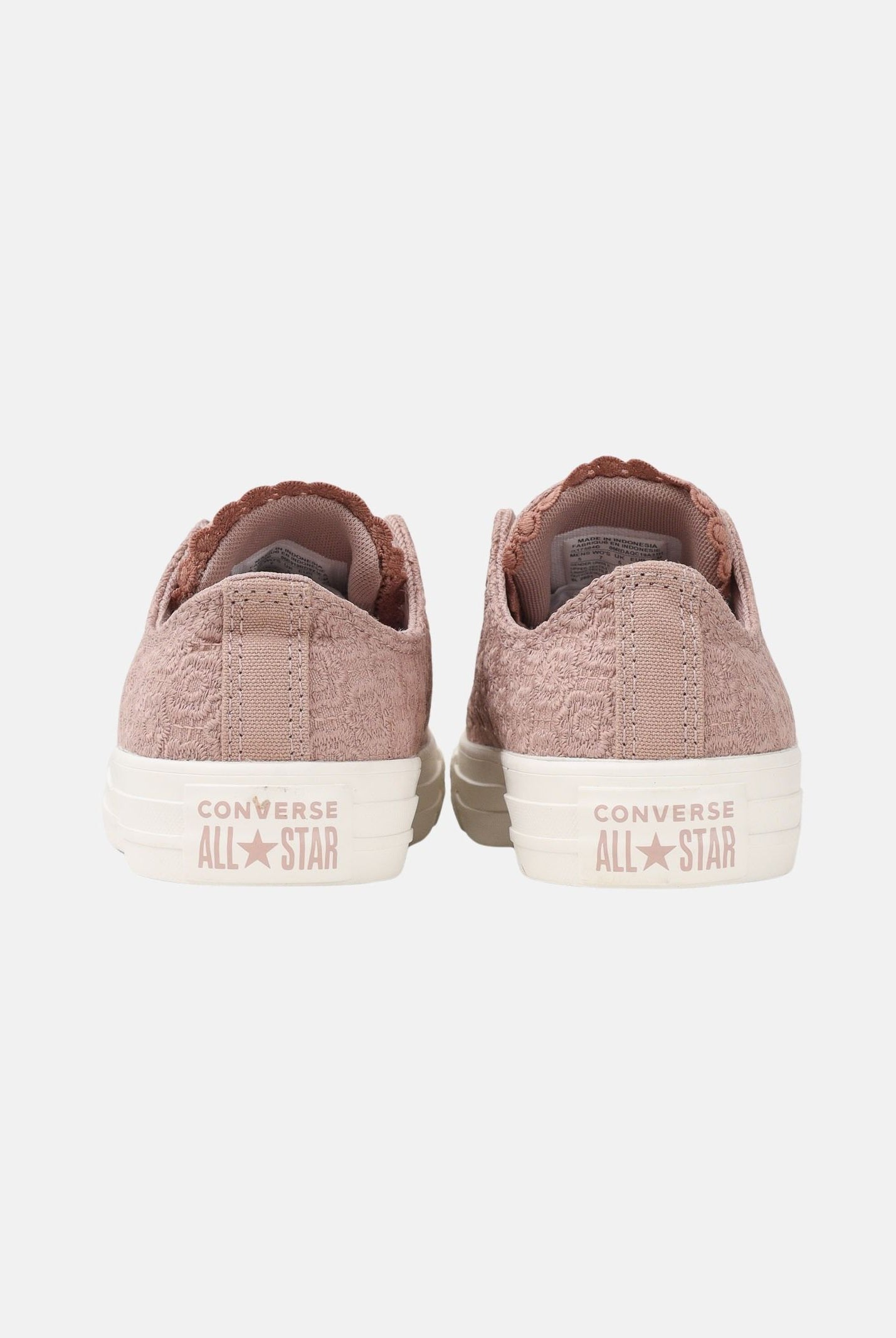 CONVERSE sneakers basse Chuck Taylor All Star Crochet Florals Brown-Cream marrone/crema donna. A17584C . CONVERSE