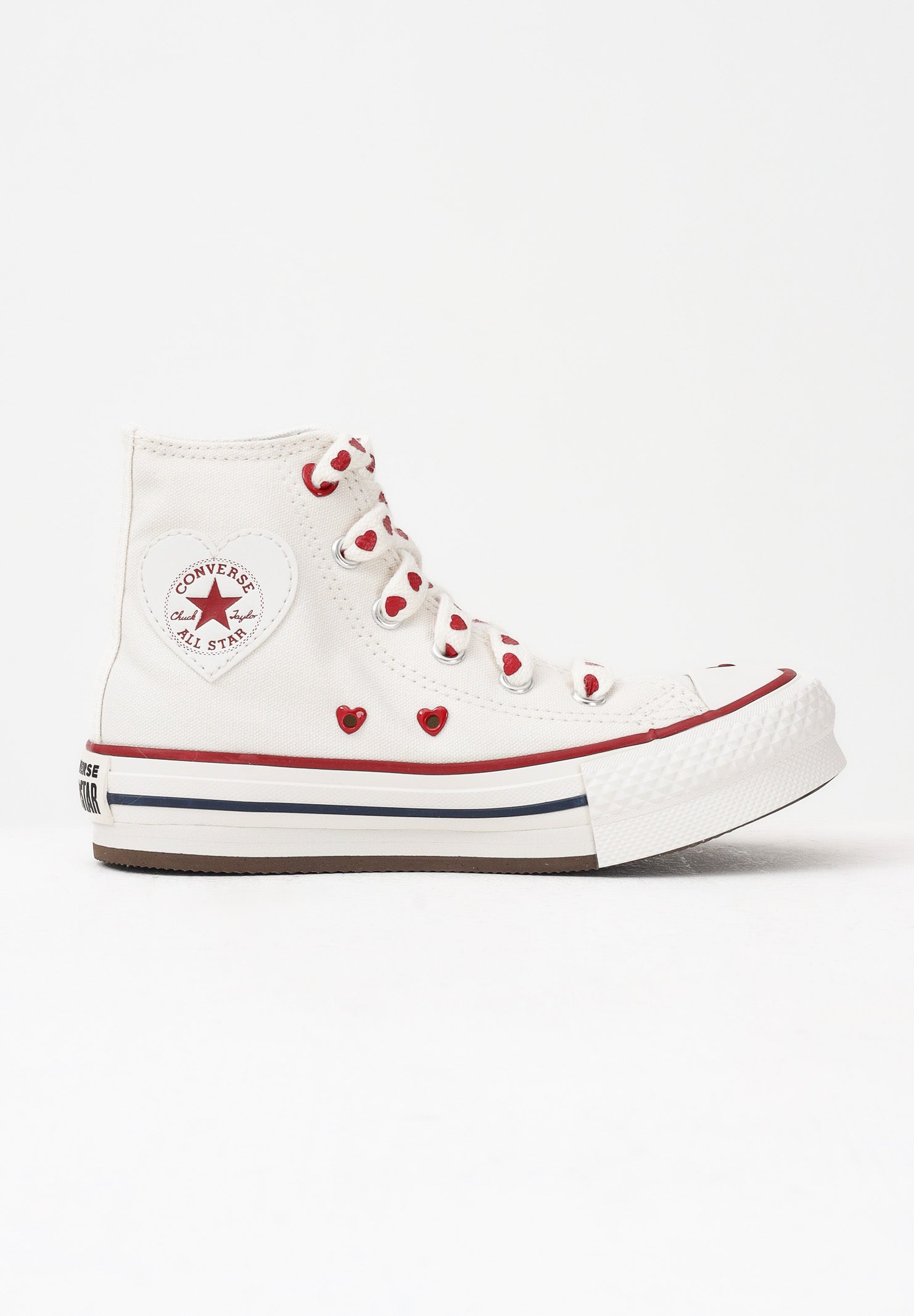 CONVERSE Sneakers Chuck Taylor All Star Lift Platform Valentine's Day panna da bambina A19063C . CONVERSE