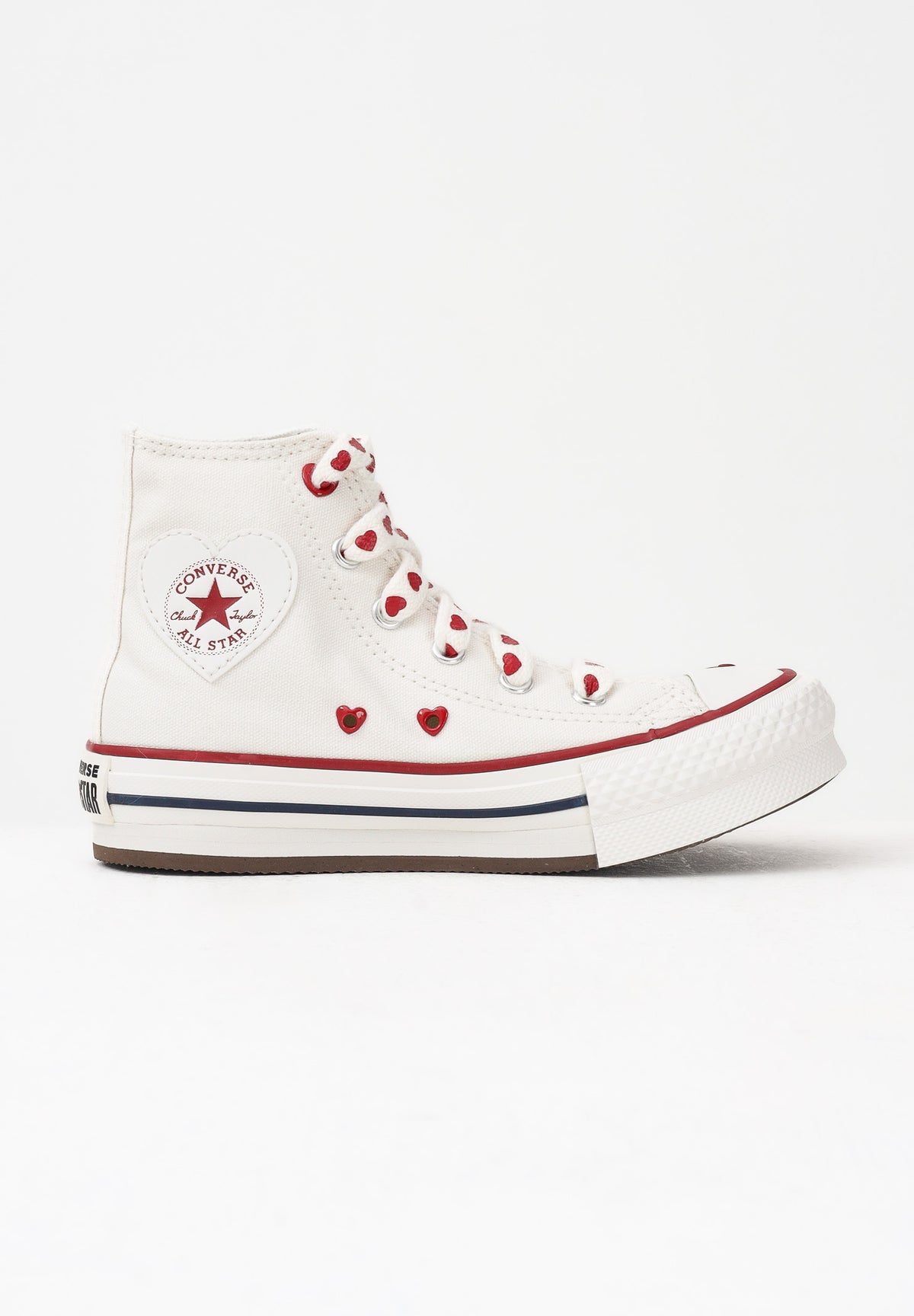 CONVERSE Sneakers Chuck Taylor All Star Lift Platform Valentine's Day panna da bambina A19063C . CONVERSE