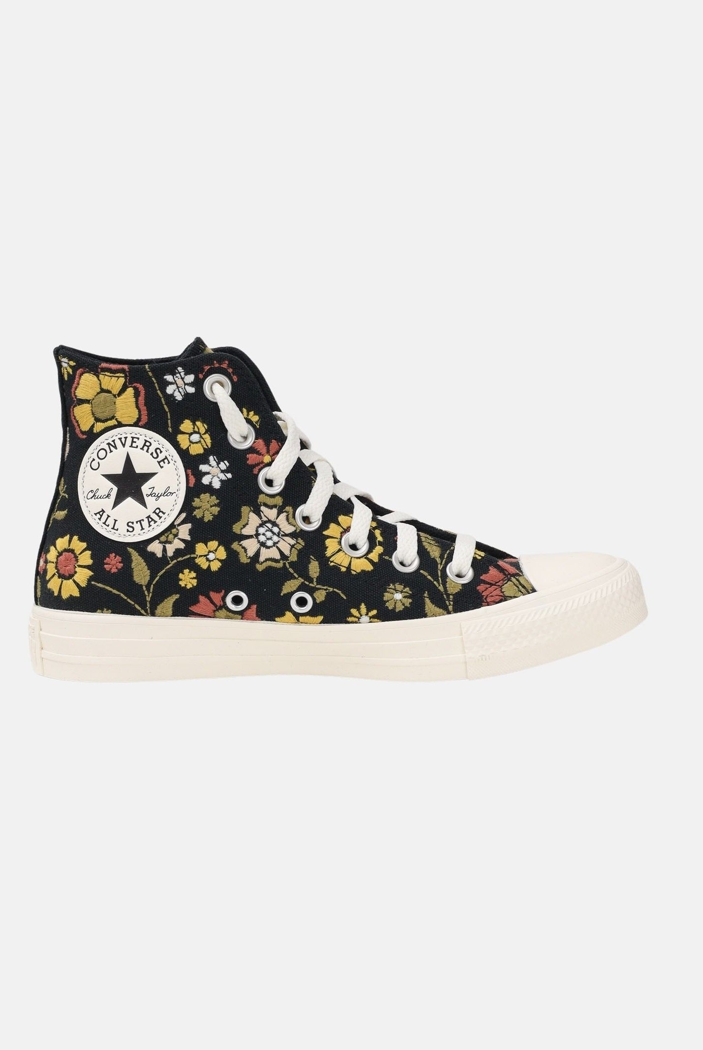 CONVERSE sneakers alte Chuck Taylor All Star Retro Flowers Black nero fantasia floreale donna. A20022C . CONVERSE