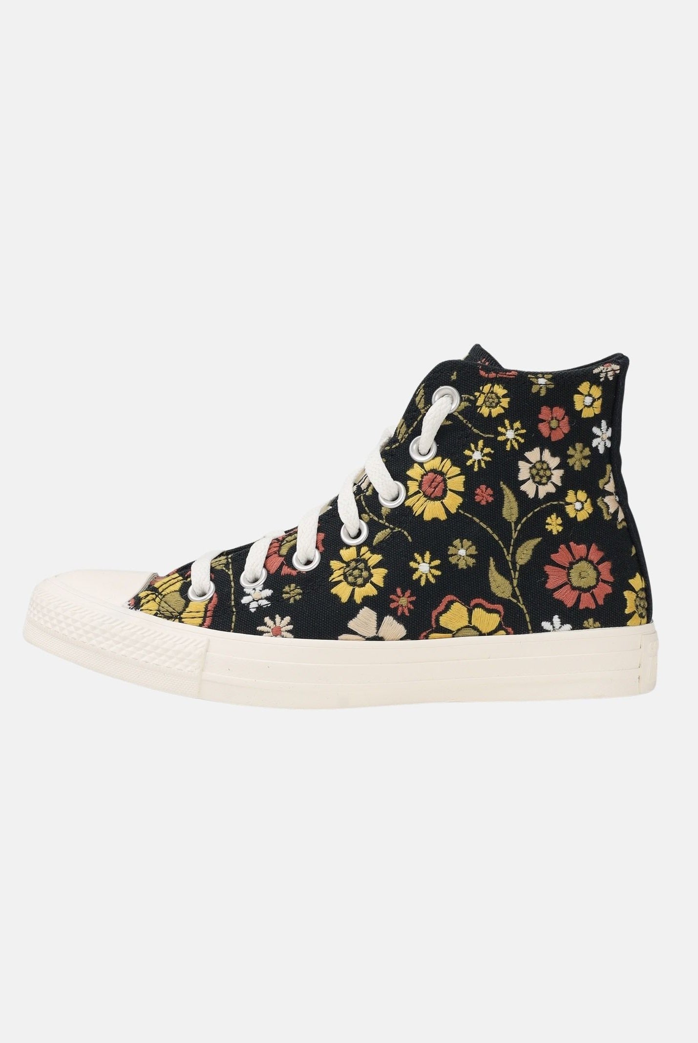 CONVERSE sneakers alte Chuck Taylor All Star Retro Flowers Black nero fantasia floreale donna. A20022C . CONVERSE