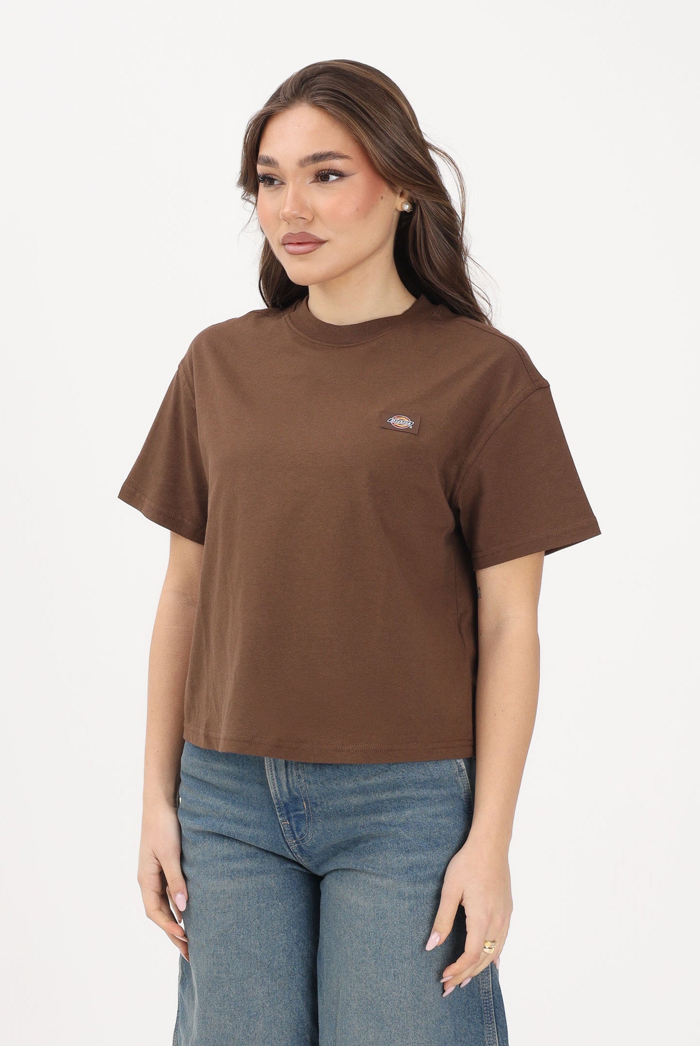 DICKIES T-shirt a manica corta Oakport marrone da donna DK0A4Y8L0TB1 . DIckies