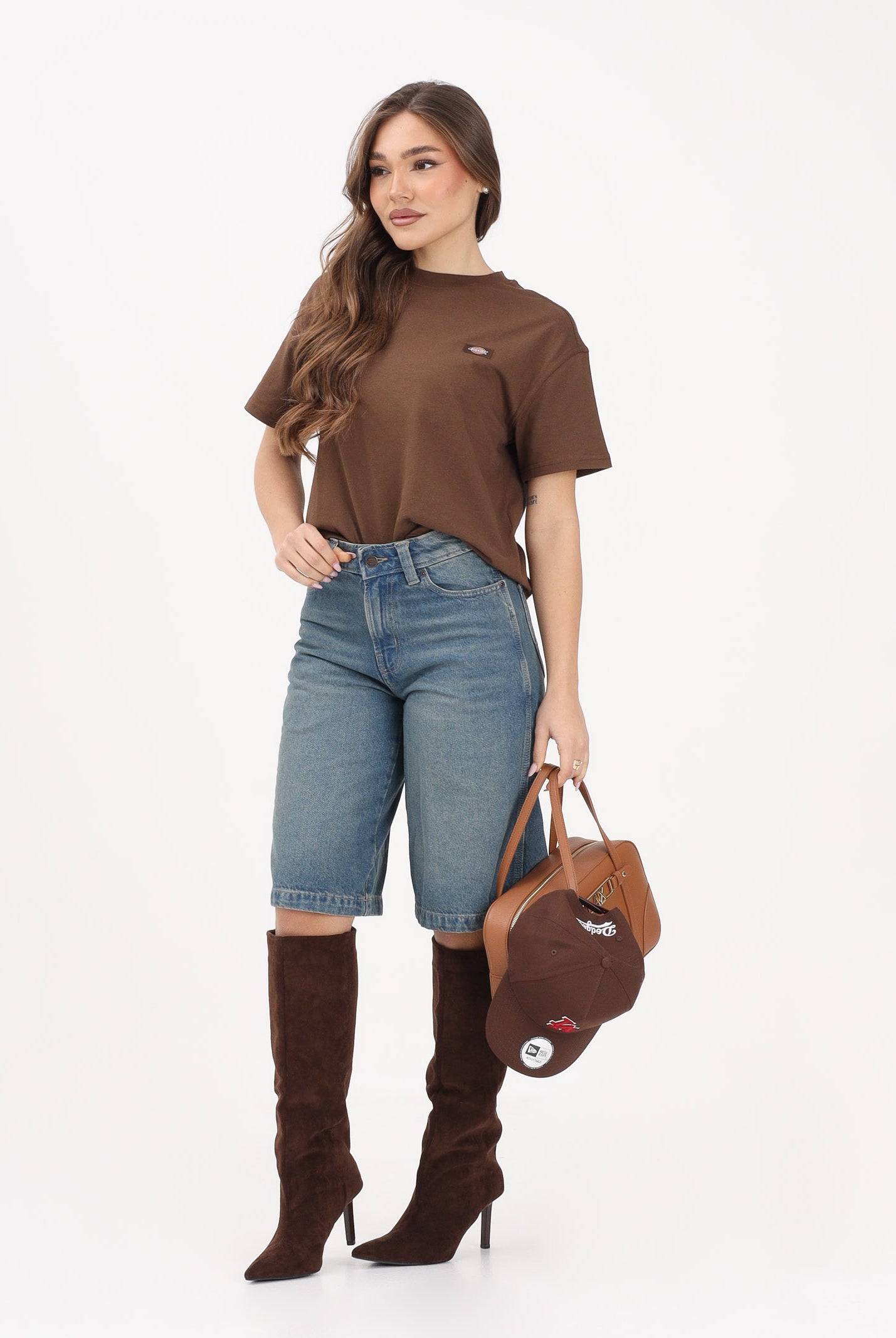 DICKIES T-shirt a manica corta Oakport marrone da donna DK0A4Y8L0TB1 . DIckies