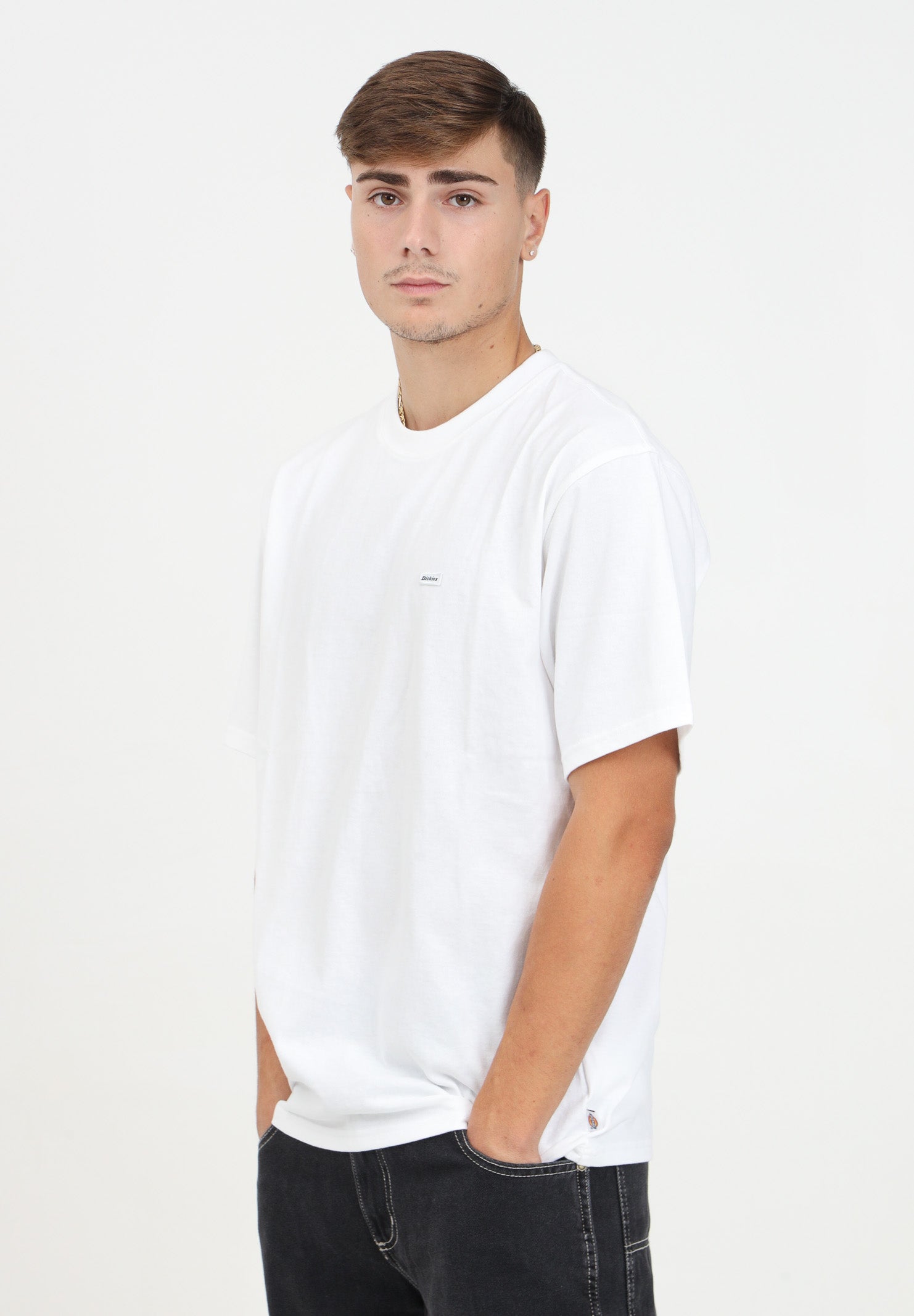 DICKIES T-shirt a manica corta Clancy Heavyweight bianca da uomo DK0A4Z4L0WH1 . DIckies