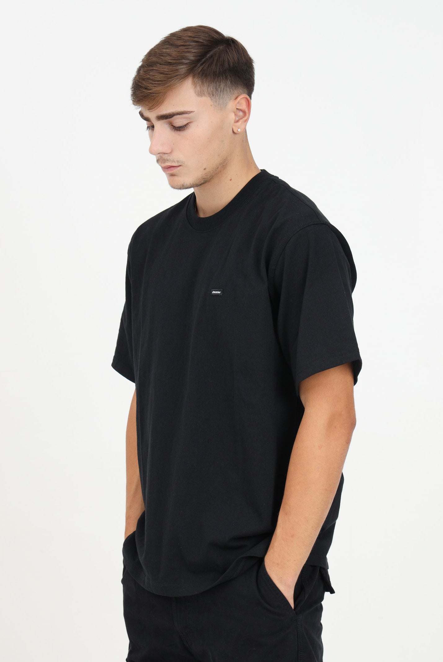 DICKIES T-shirt a manica corta Clancy Heavyweight nera da uomo DK0A4Z4LBLK1 . DIckies