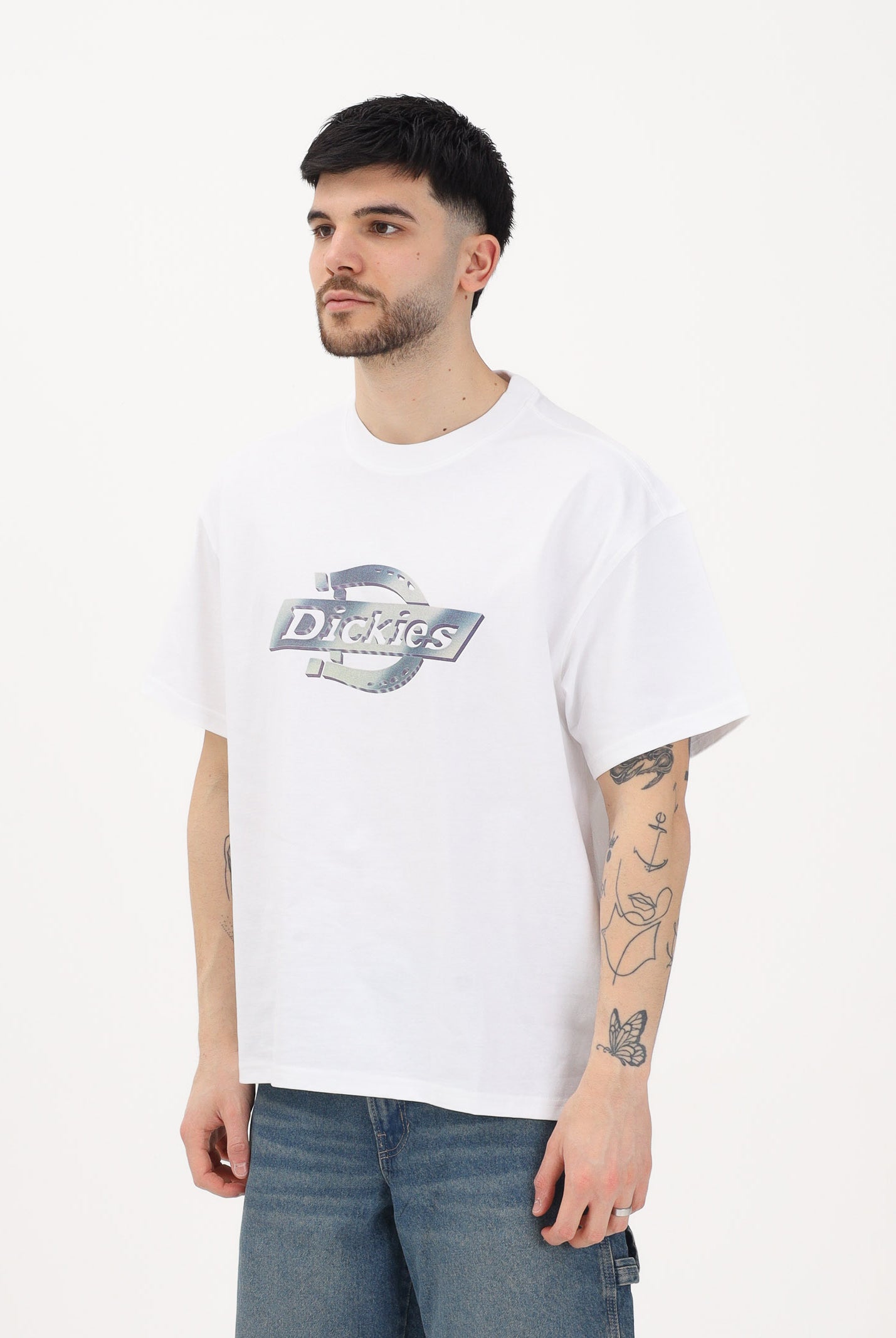 DICKIES T-shirt a manica corta Rarden bianca da uomo DK0A88850WH1 . DIckies