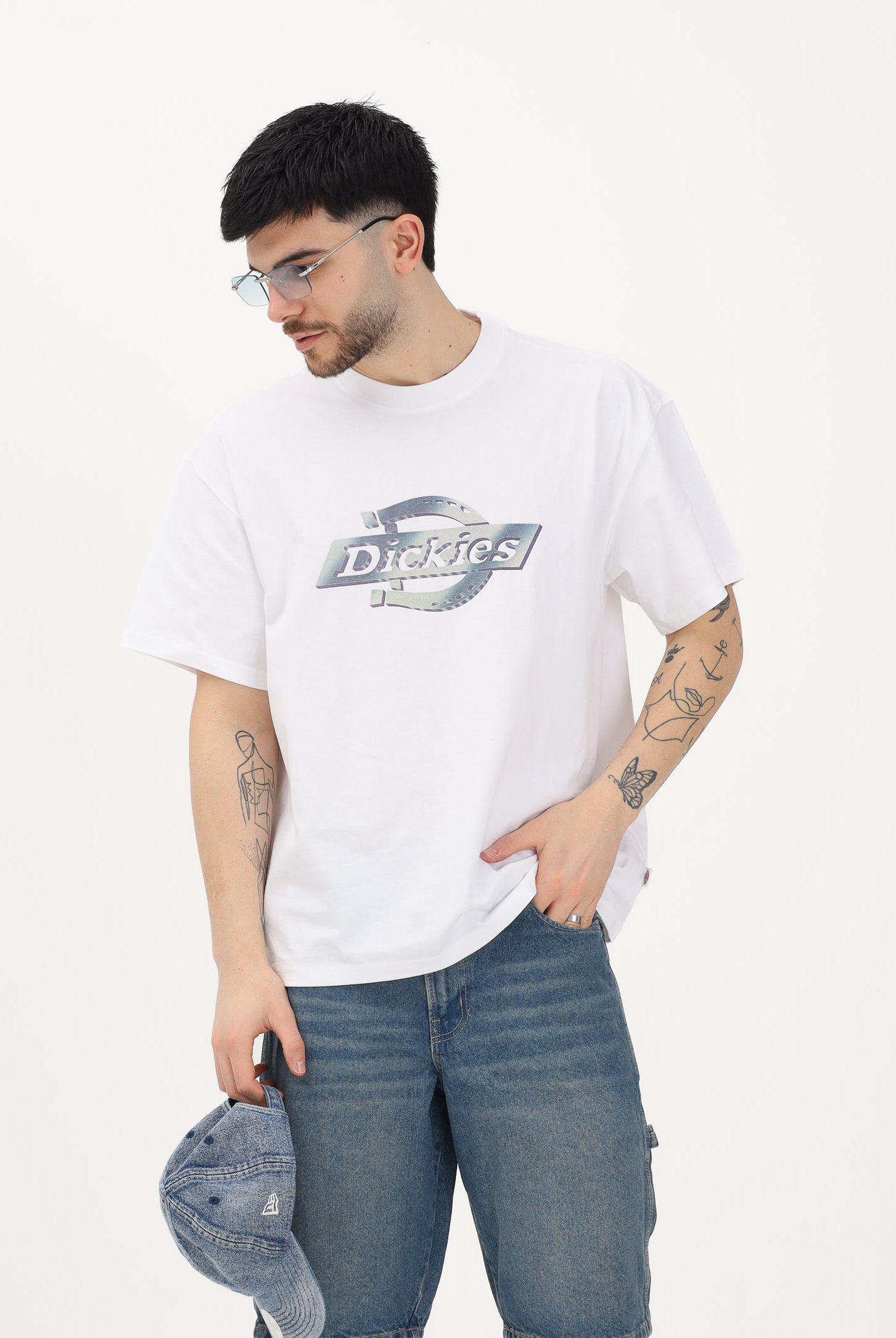 DICKIES T-shirt a manica corta Rarden bianca da uomo DK0A88850WH1 . DIckies