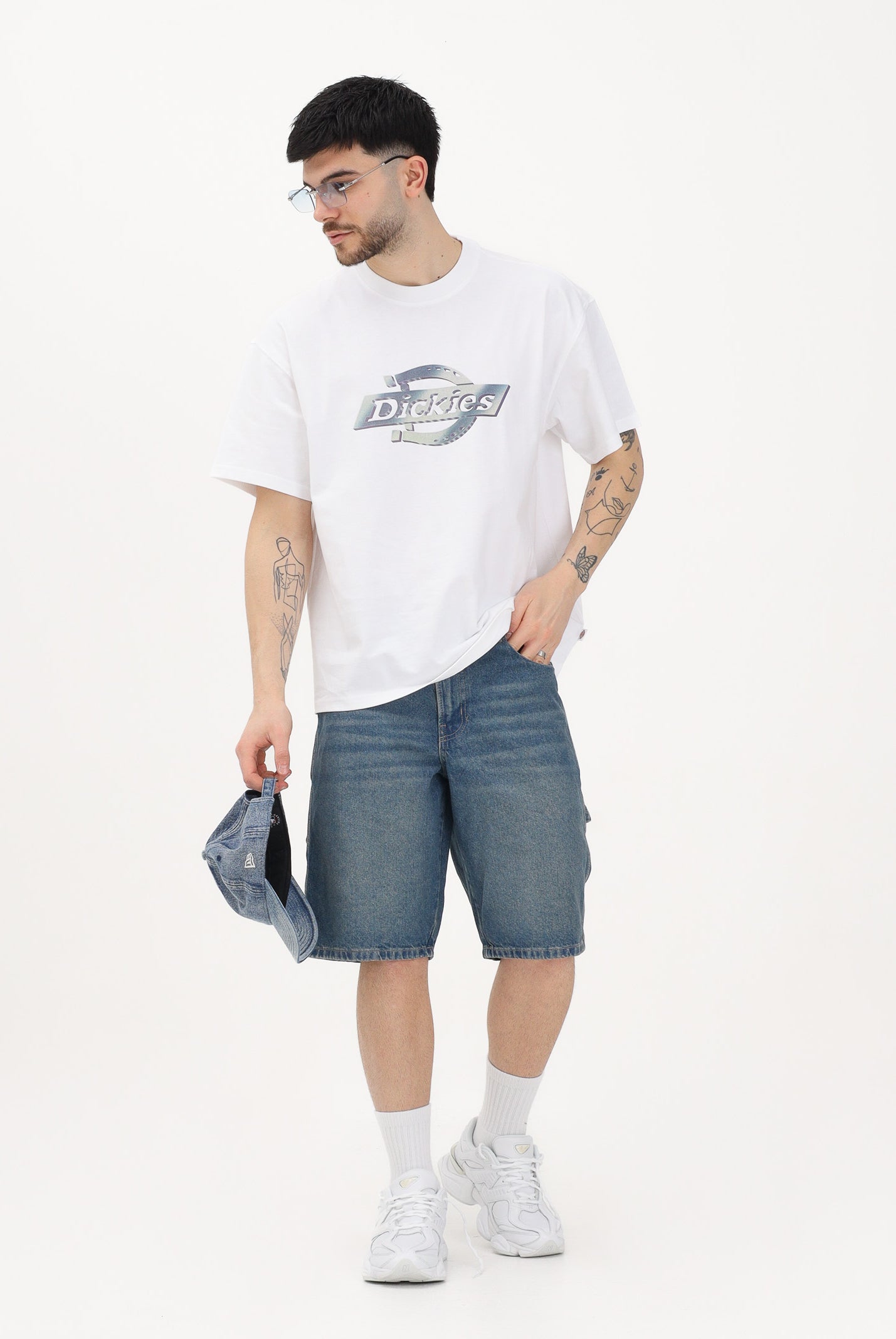 DICKIES Shorts 993 11-Inch Carpenter in denim medio da uomo DK0A88FCL231 . DIckies