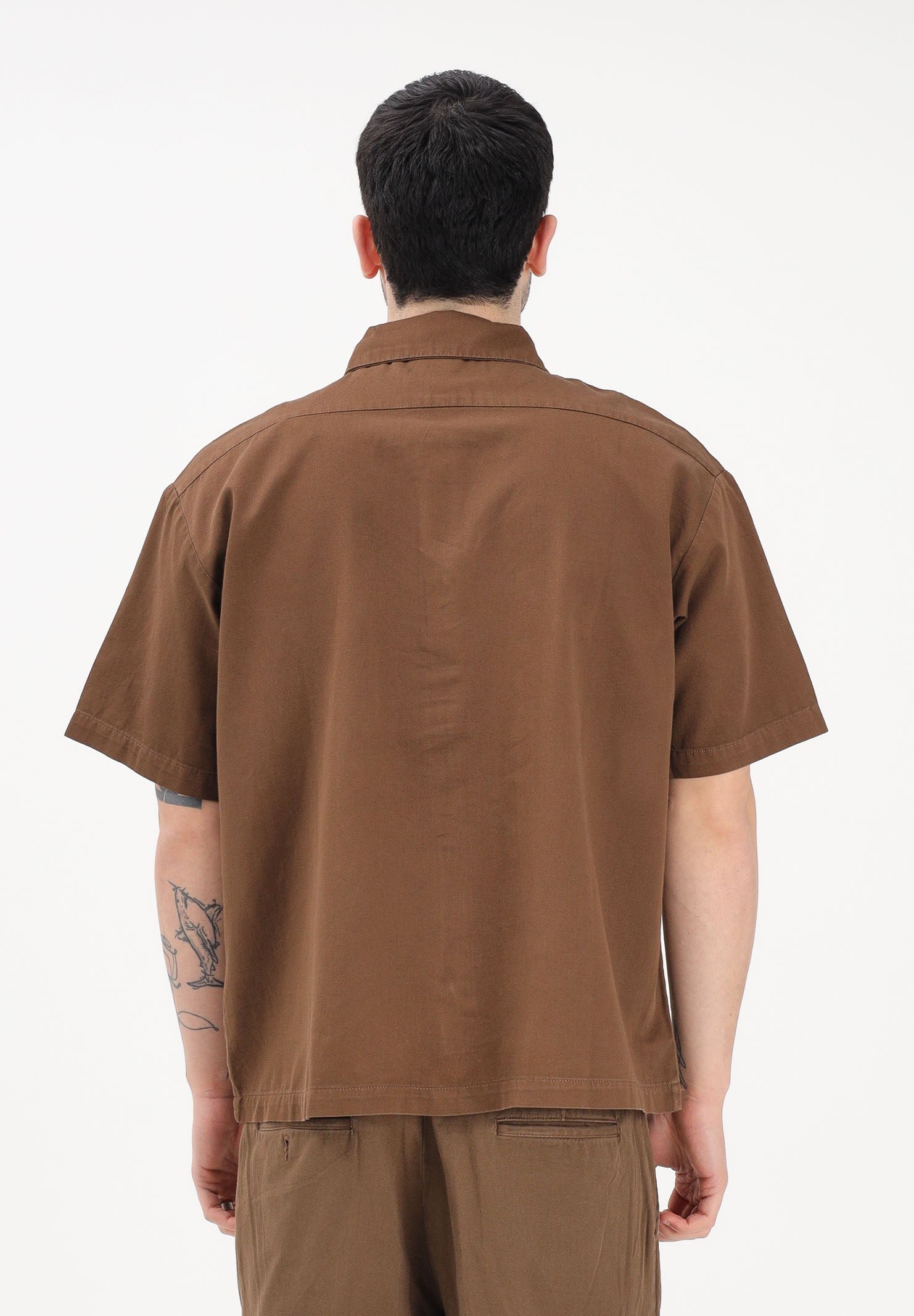 DICKIES Camicia a manica corta Unionville marrone da uomo DK0A88N90TB1 . DIckies