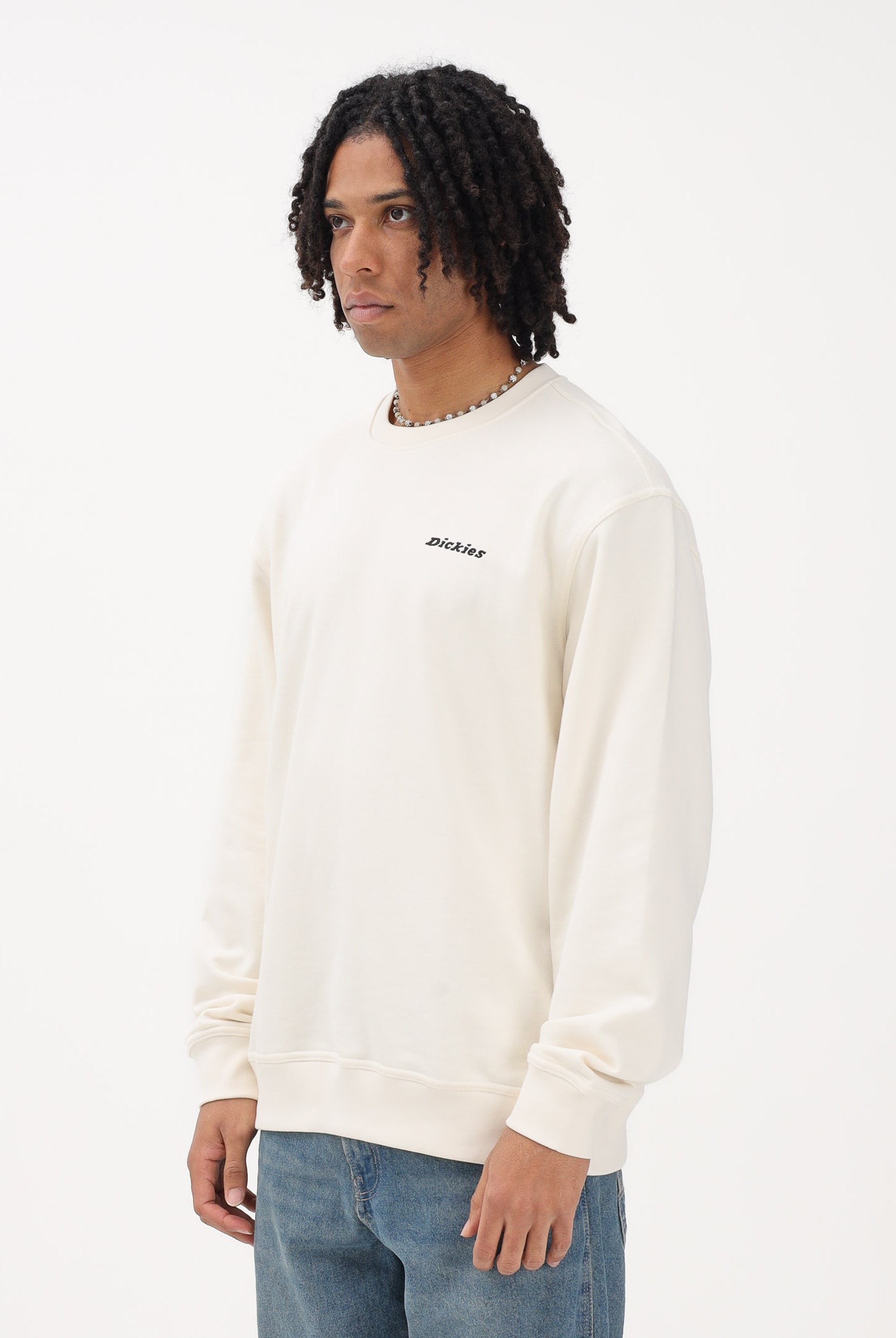 DICKIES Felpa girocollo Loretto panna da uomo DK0A88OCECR1 . DIckies