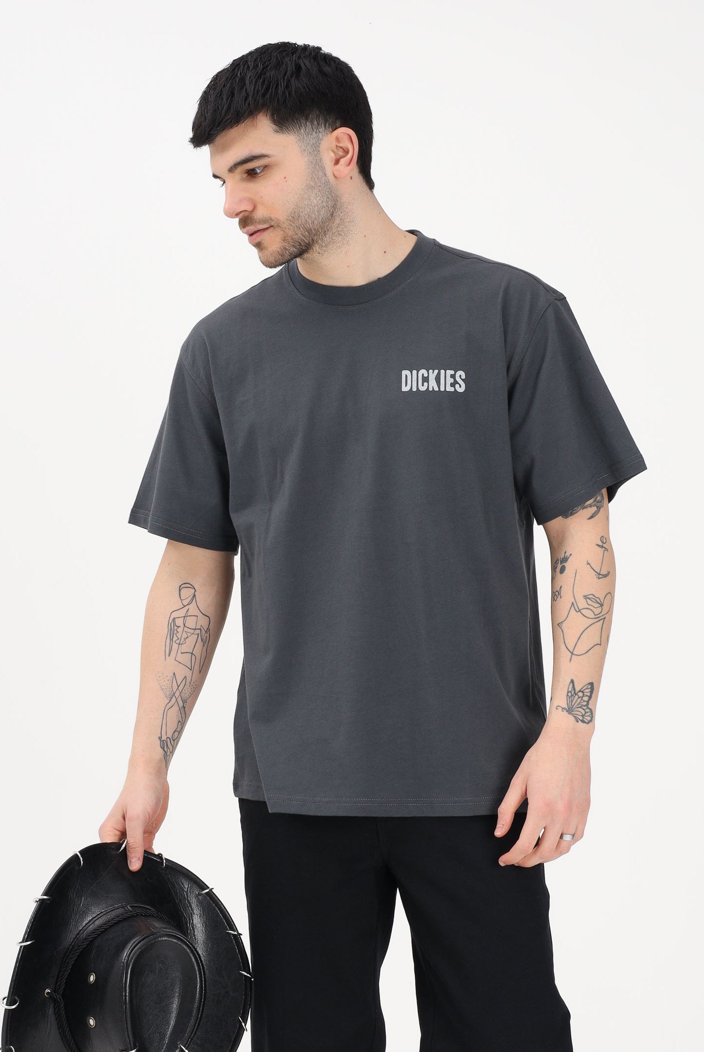DICKIES T-shirt a manica corta Wolfhurst grigia da uomo DK0A88QOCH01 . DIckies